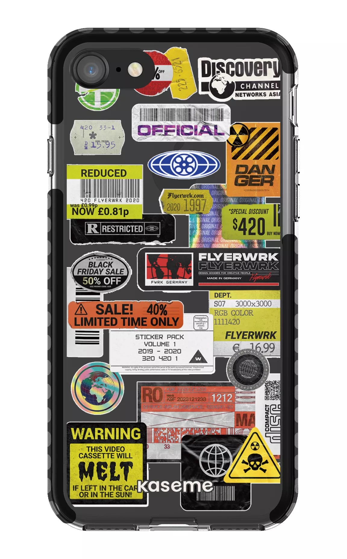 iPhone 8 Clear Case - Black Melt Clear Case -