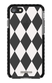 iPhone 8 Clear Case - Black Old Fashioned Clear Case -
