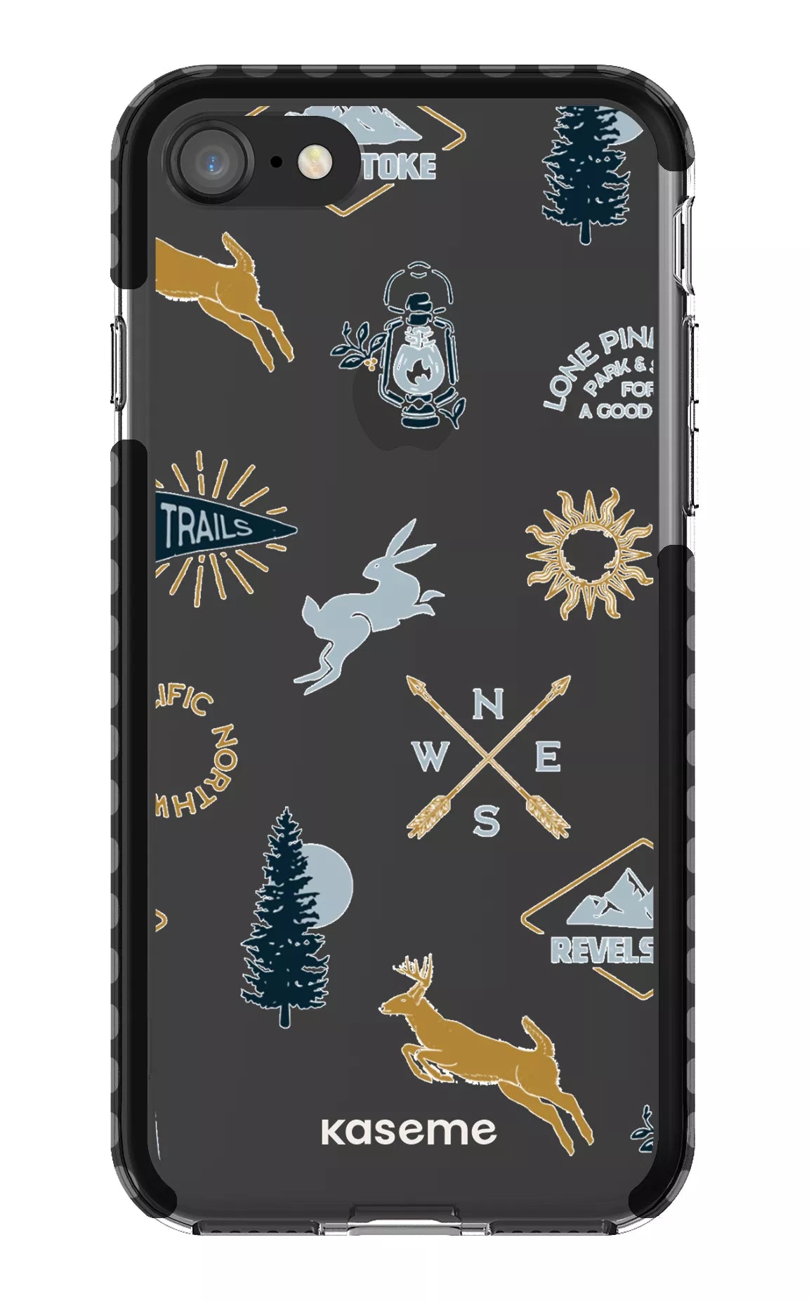 iPhone 8 Clear Case - Black Revelstoke white Clear Case -