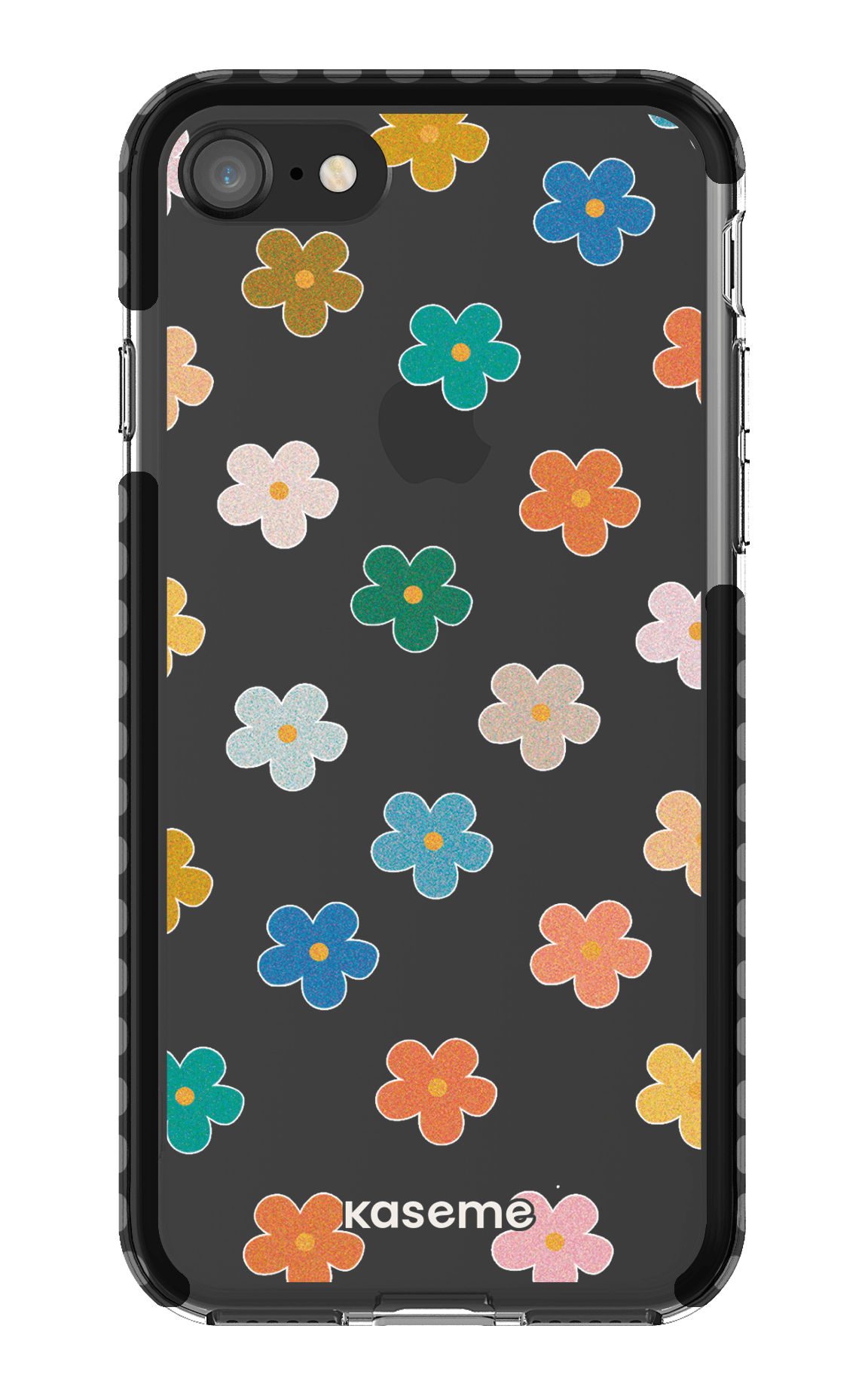 iPhone 8 Clear Case - Black Woodstock Clear Case -