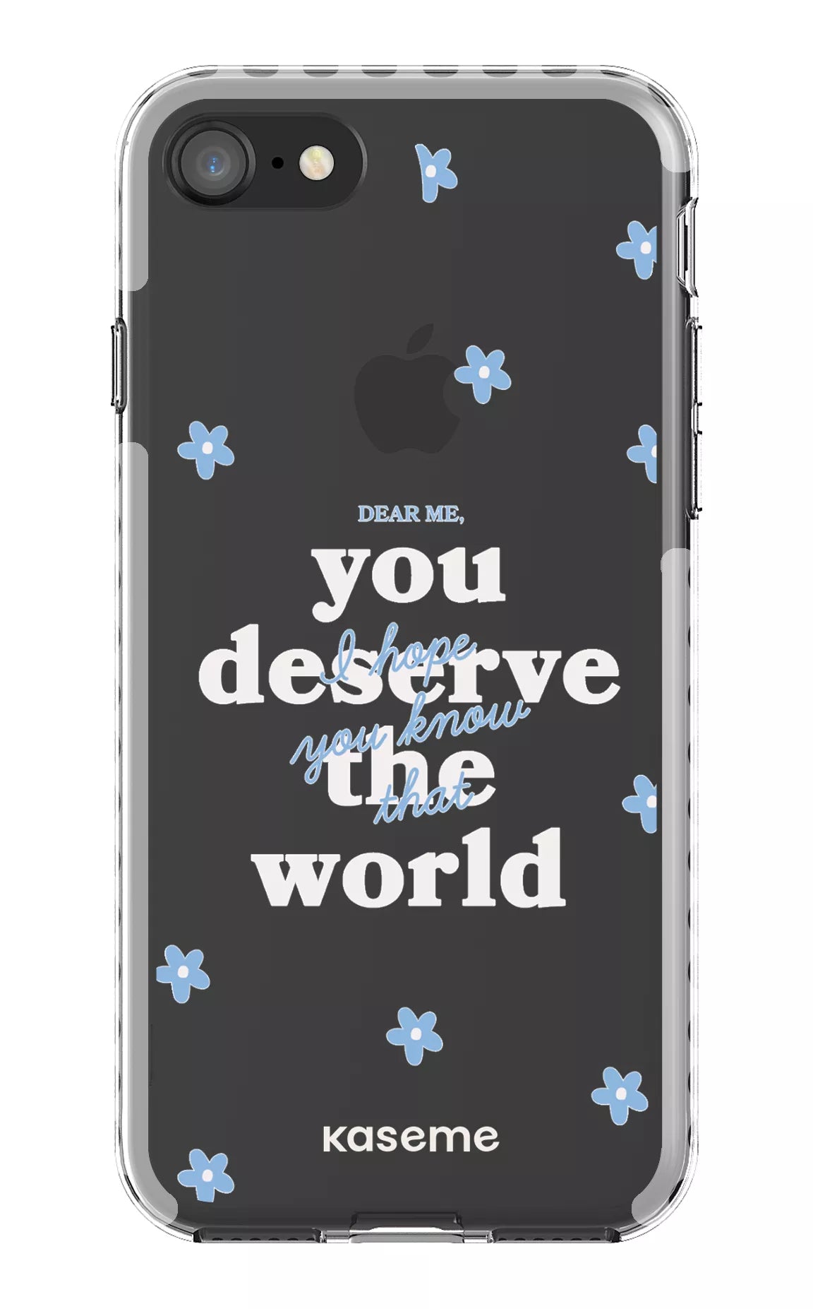 iPhone 8 Clear Case - White Dear Me Clear Case -