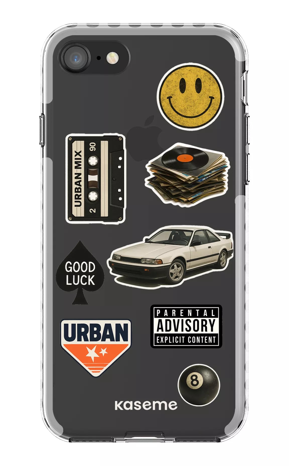 iPhone 8 Clear Case - White Downtown Clear Case -