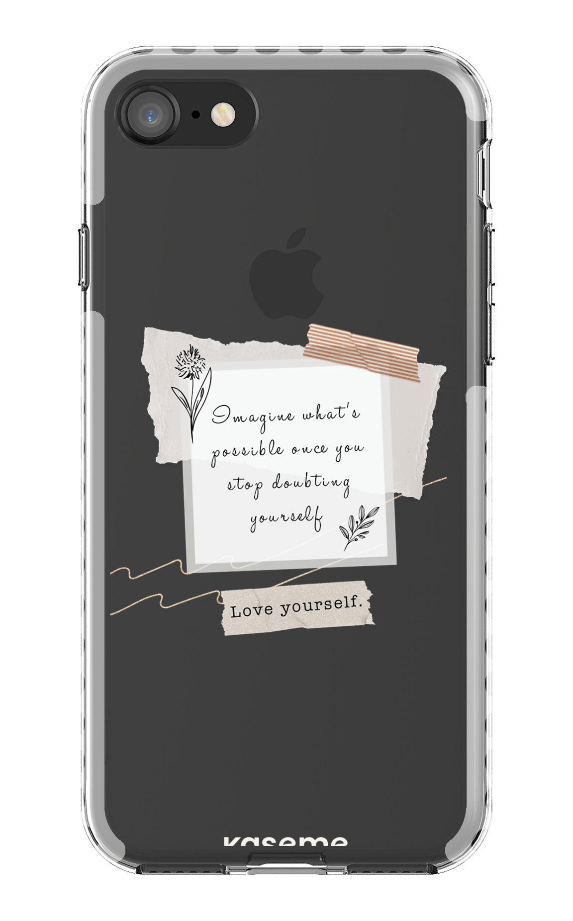 iPhone 8 Clear Case - White Faith Clear Case -