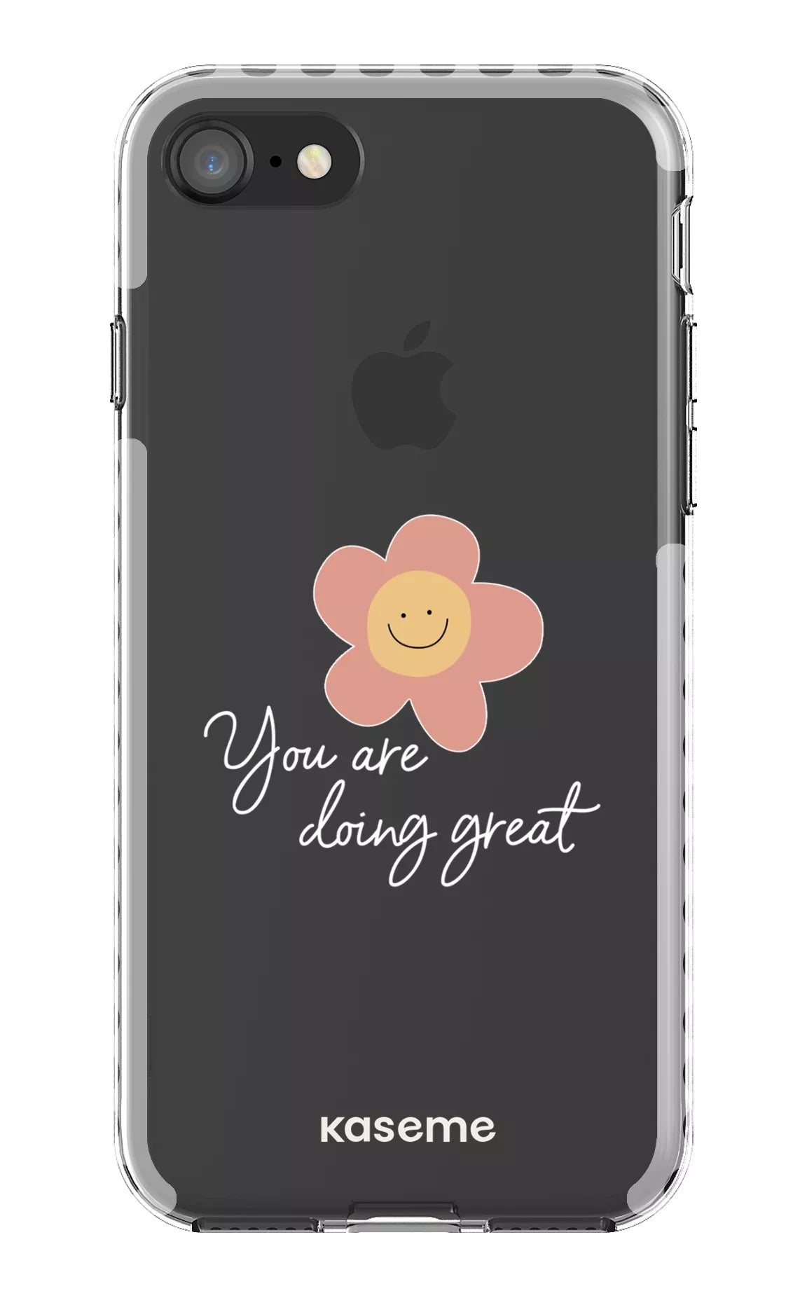iPhone 8 Clear Case - White Keep going Clear Case -