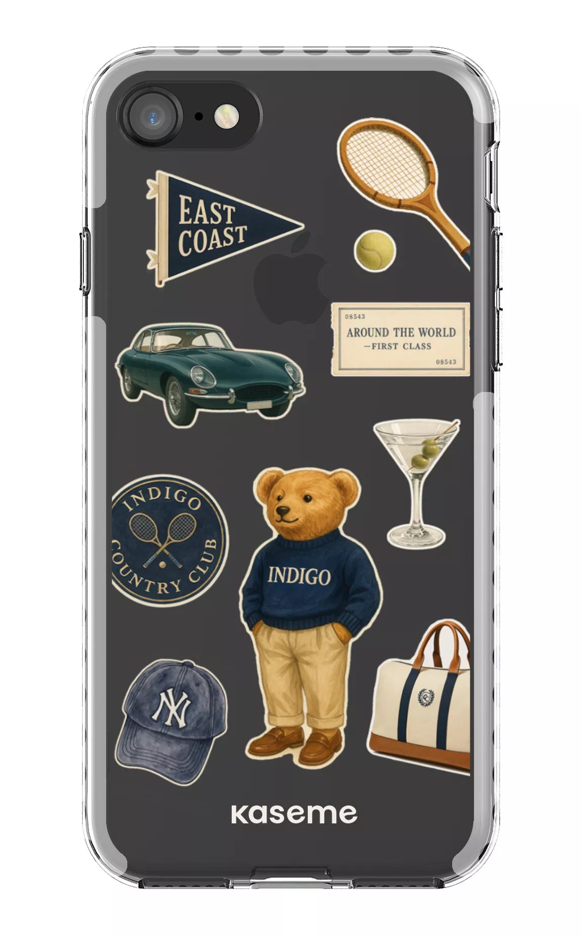 iPhone 8 Clear Case - White Kingsley Clear Case -
