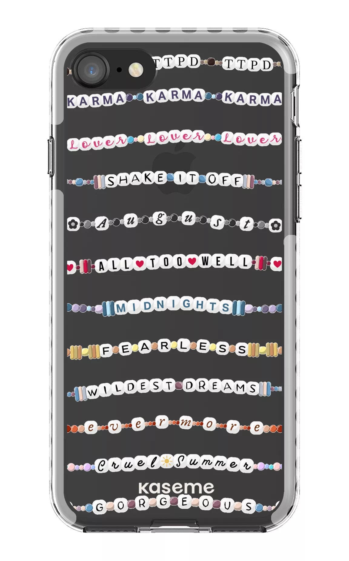 iPhone 8 Clear Case - White Love Story Clear Case -