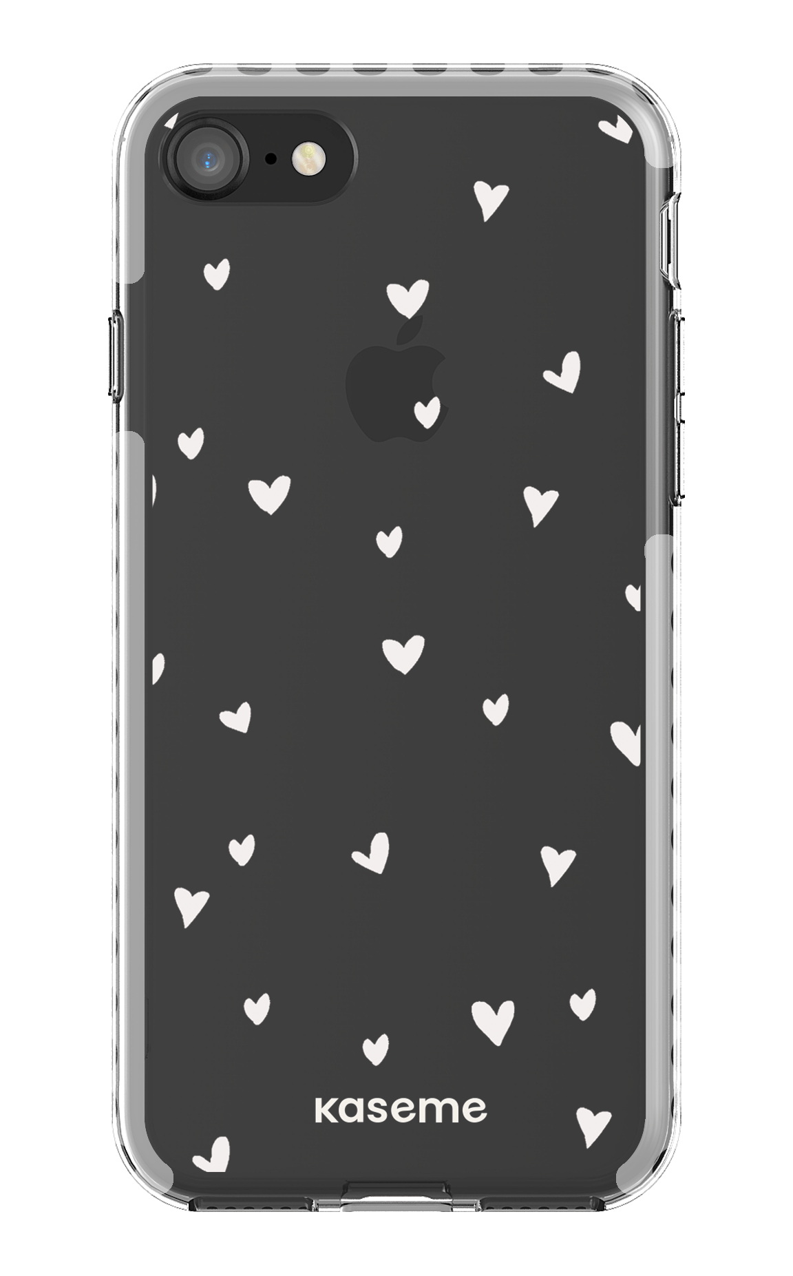 iPhone 8 Clear Case - White Lovely Clear Case -