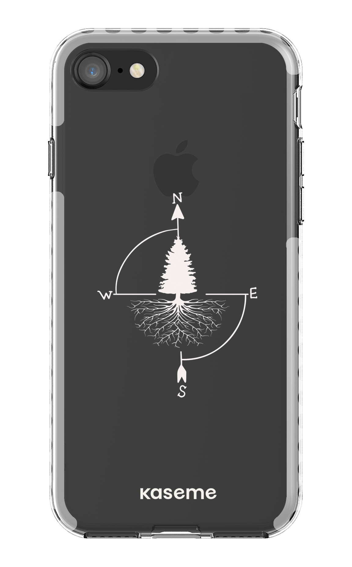 iPhone 8 Clear Case - White Skyline Clear Case -