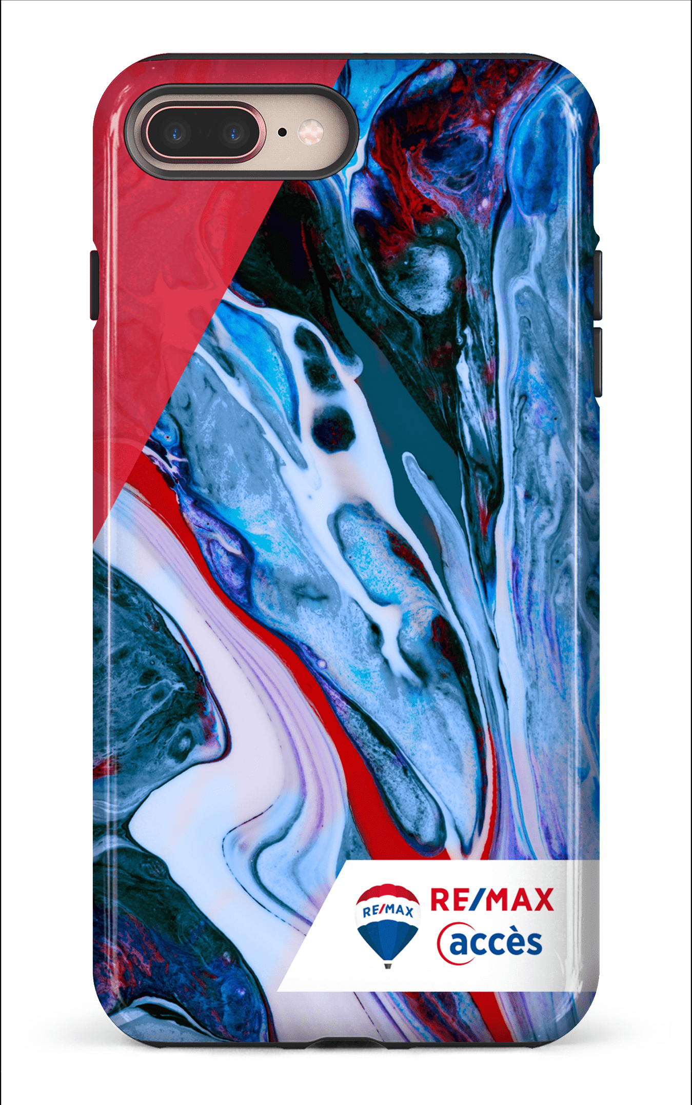 iPhone 8 Plus Tough Peinture marbrée claire -