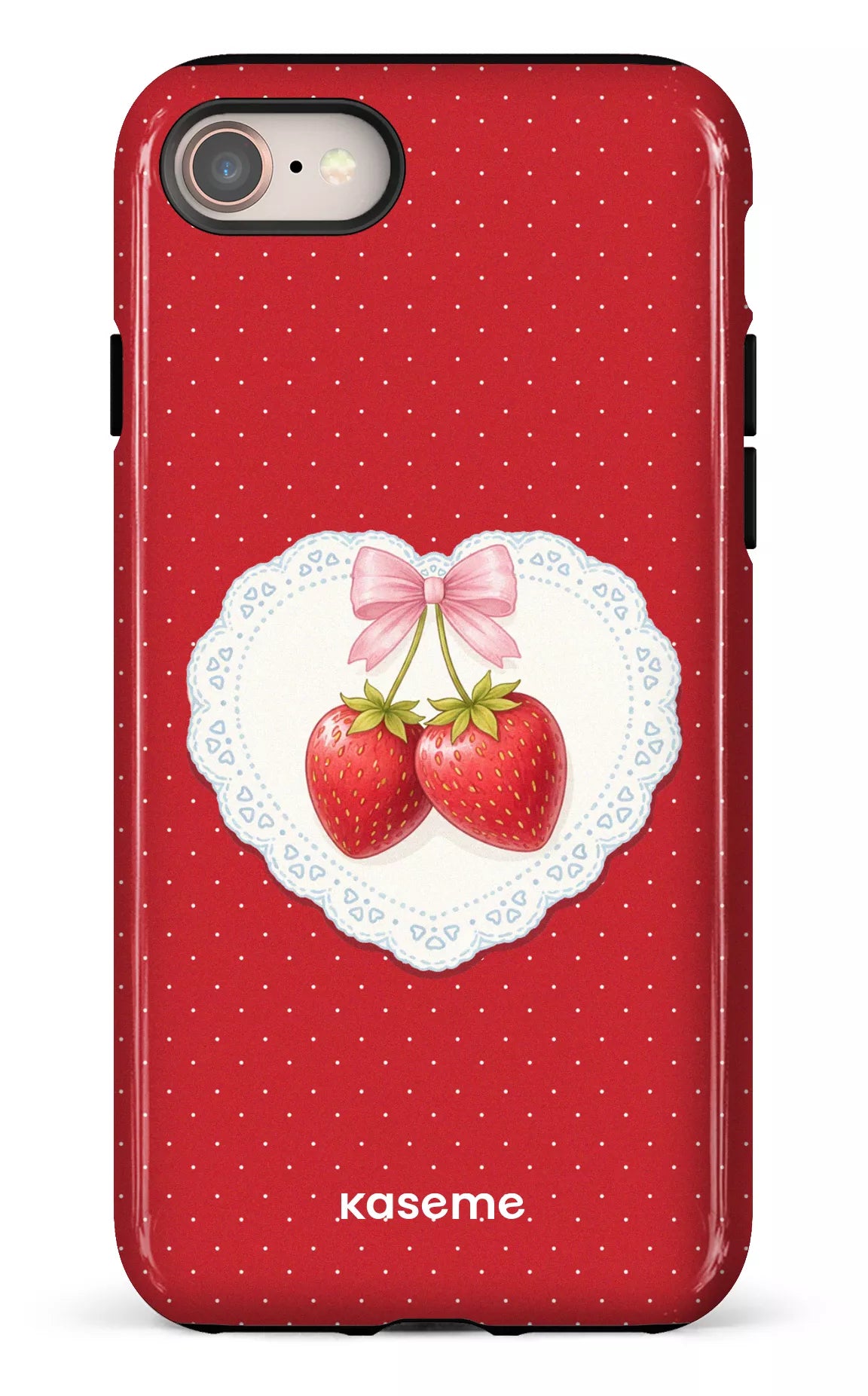 iPhone 8 Tough Fresa Lace Red -