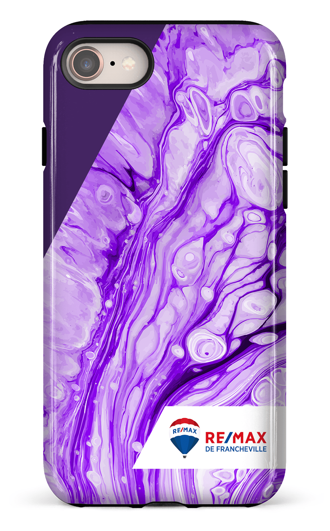 iPhone 8 Tough Peinture marbrée claire violette de Francheville -