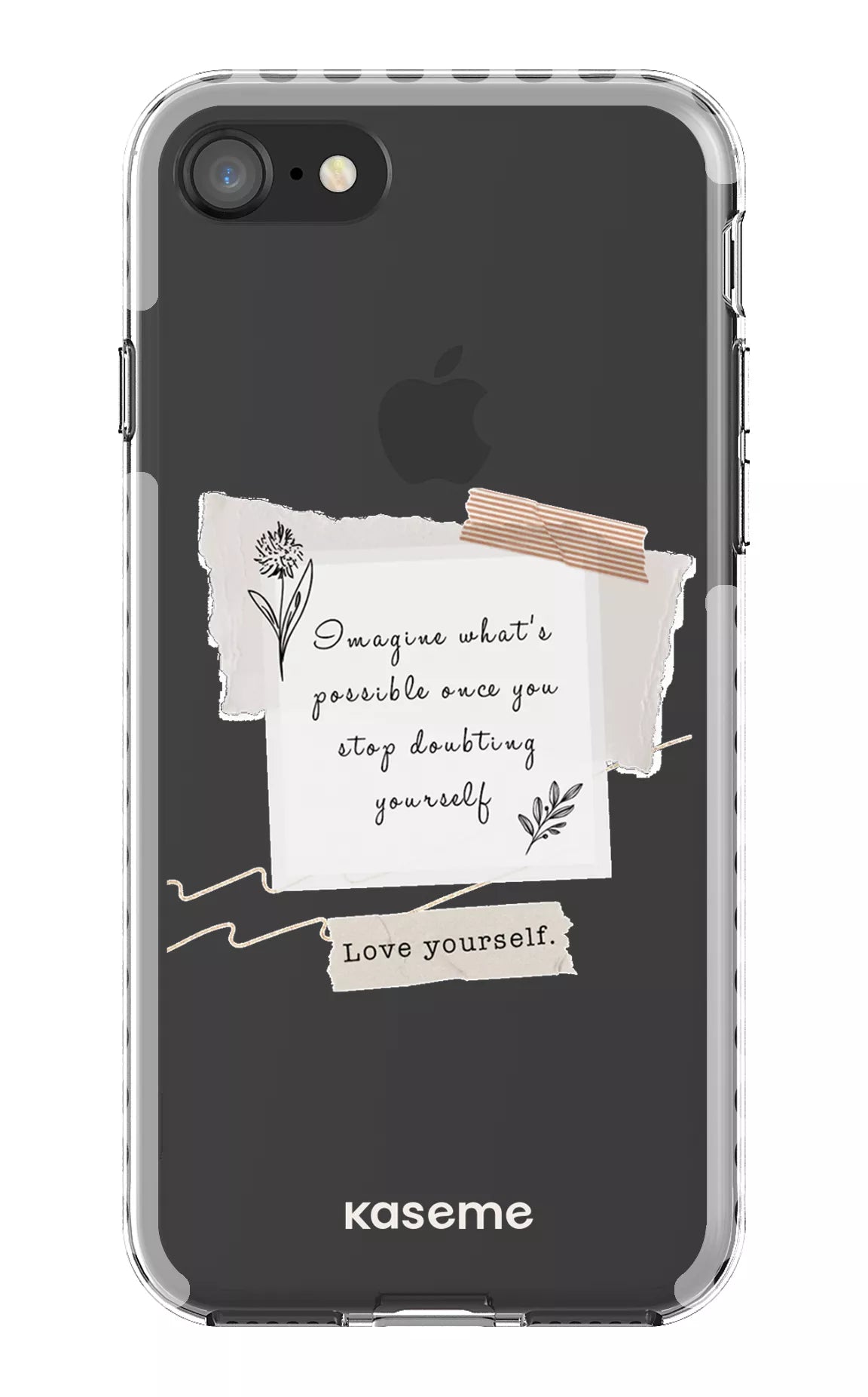 iPhone SE Clear Case - White Faith Clear Case -