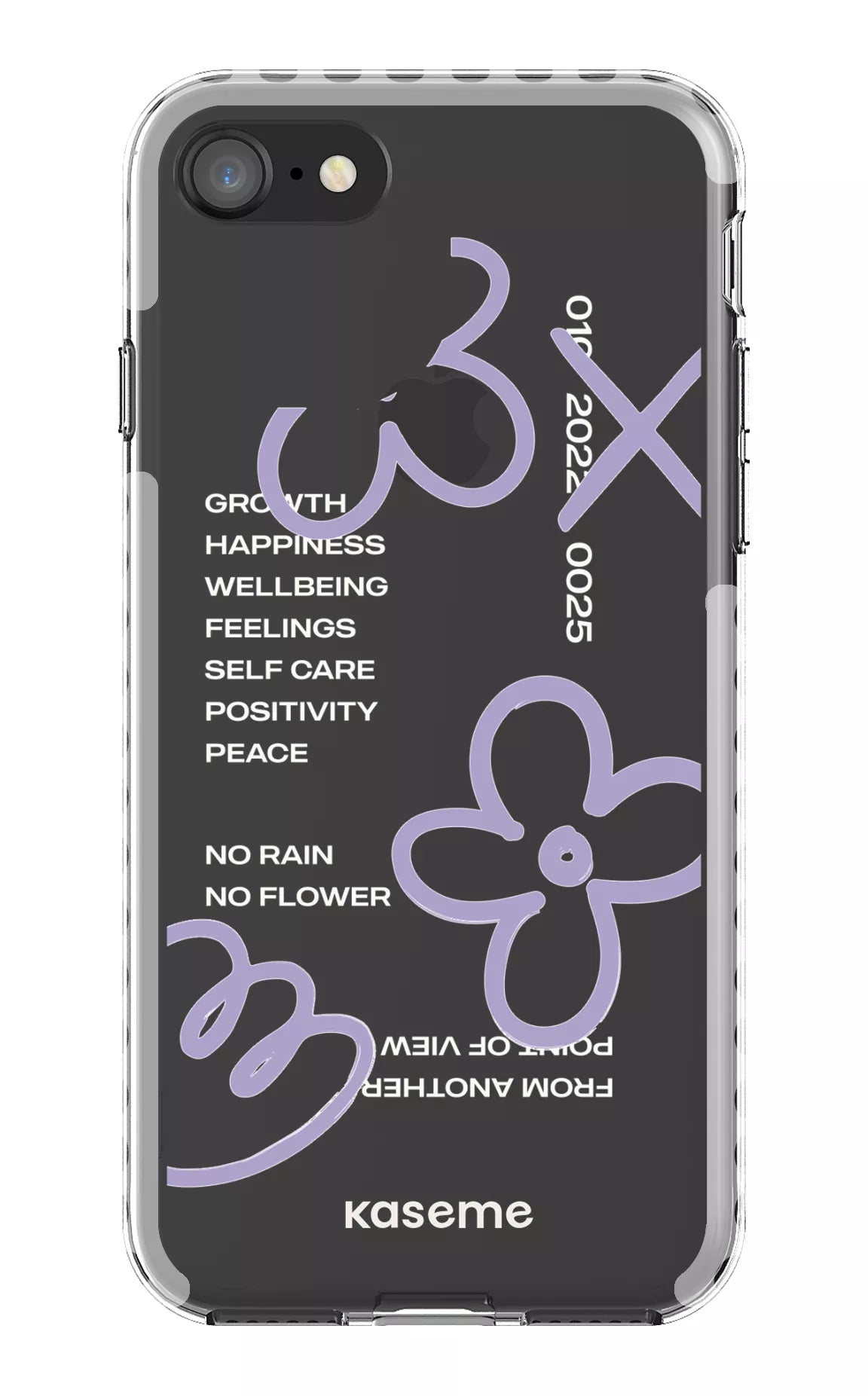 iPhone SE Clear Case - White Feelings purple Clear Case -