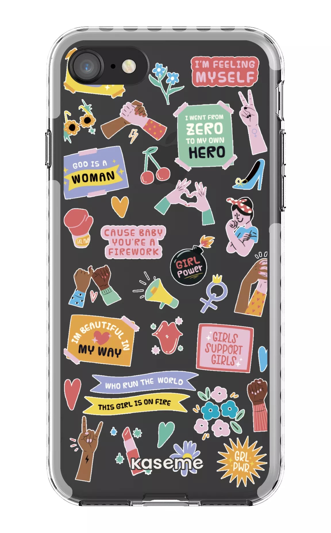 iPhone SE Clear Case - White Girl Boss Clear Case -