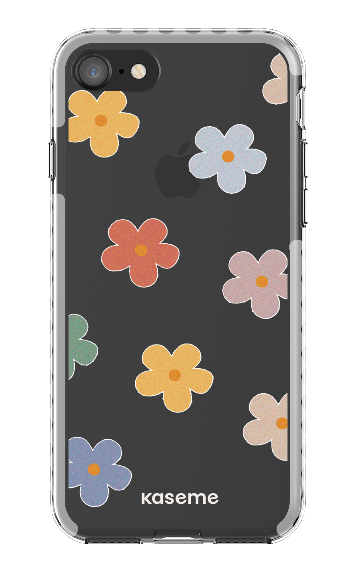 iPhone SE Clear Case - White Woodstock Big Clear Case -