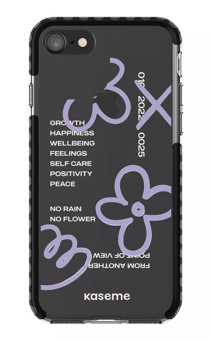 iPhone SE Clear Case Black Feelings purple Clear Case -