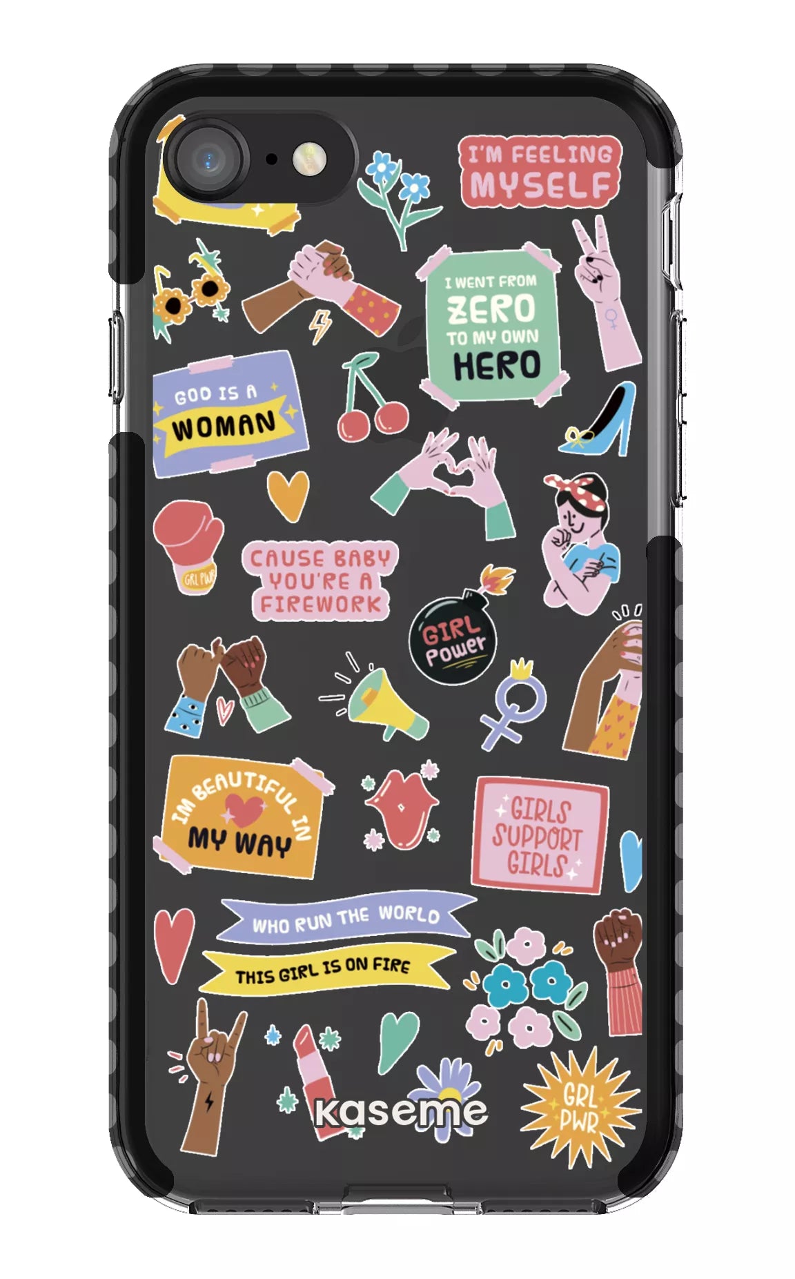 iPhone SE Clear Case Black Girl Boss Clear Case -