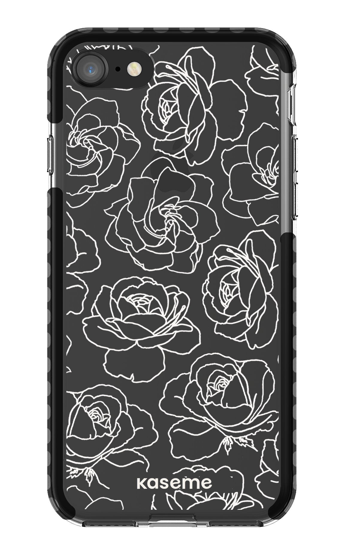 iPhone SE Clear Case Black Polar Flowers Clear Case -