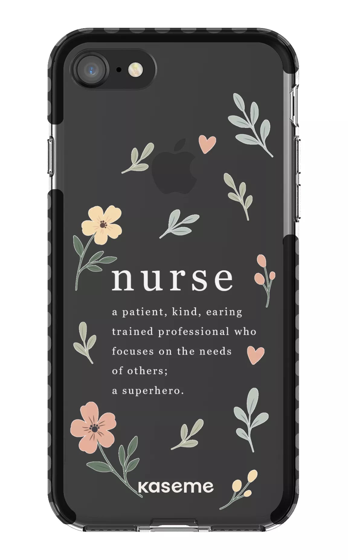 iPhone SE Clear Case Black With Heart Clear Case -