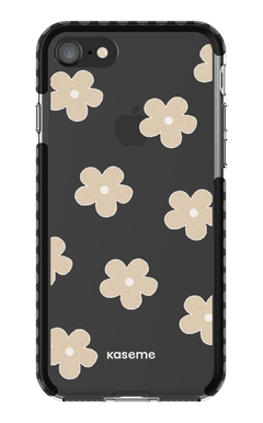 iPhone SE Clear Case Black Woodstock Beige Clear Case -