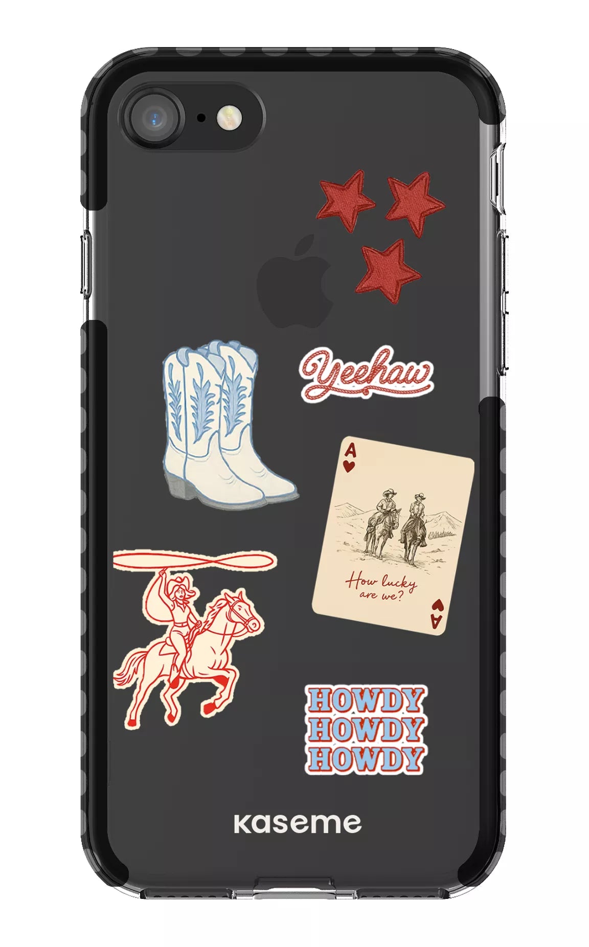 iPhone SE Clear Case Black Yeehaw Clear Case -