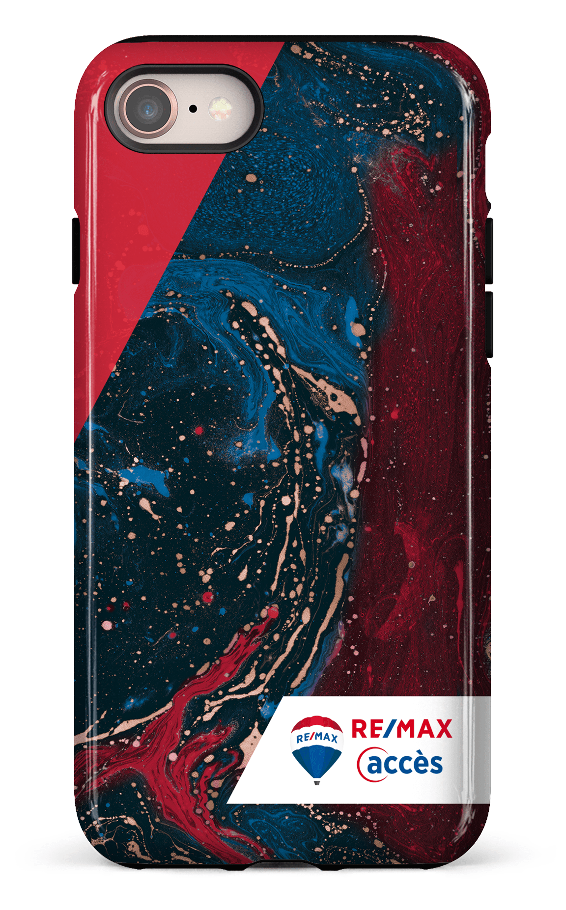 iPhone SE Tough Peinture marbrée sombre -