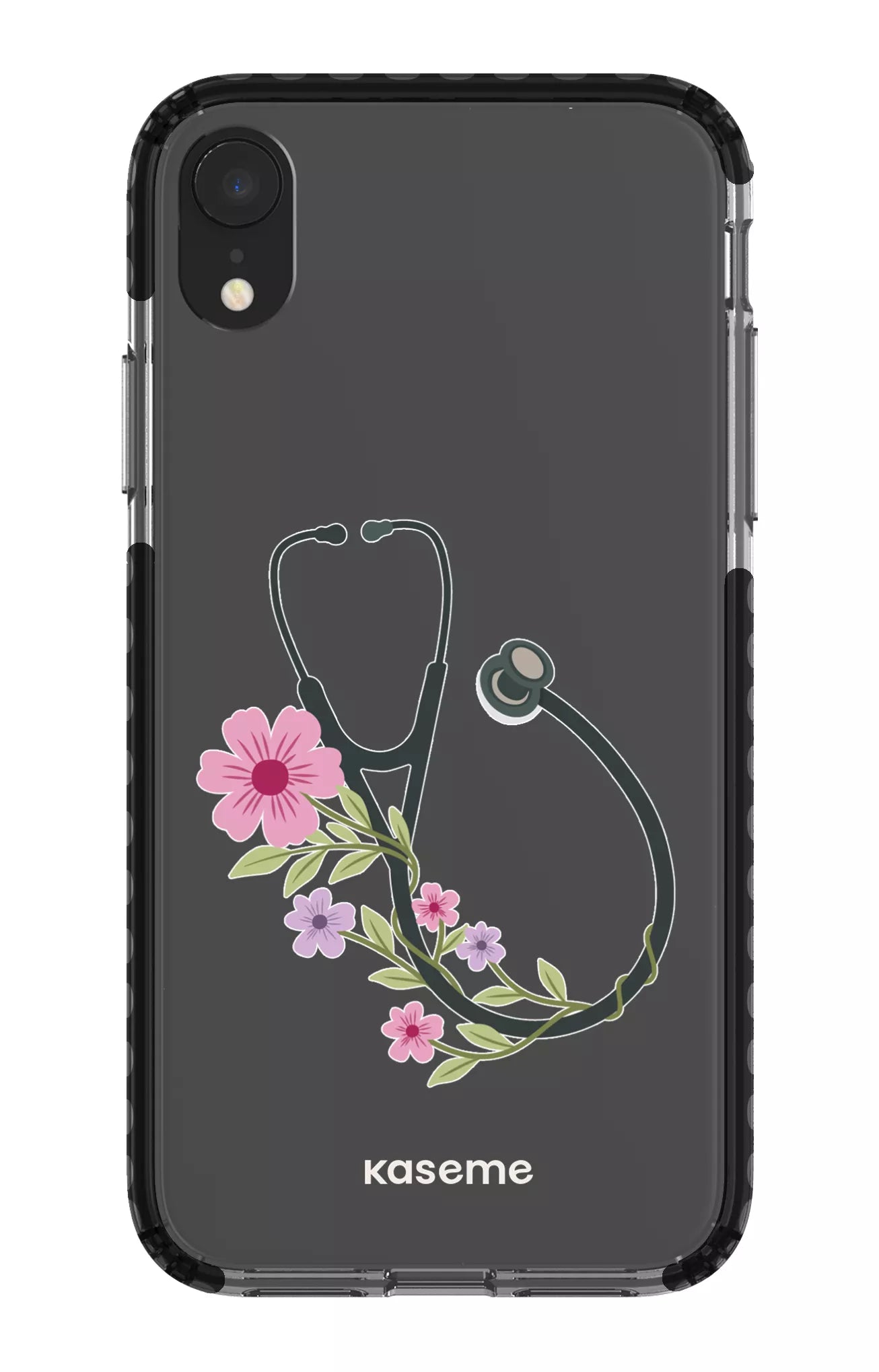iPhone XR Clear Case - Black Blossom Beat Clear Case -