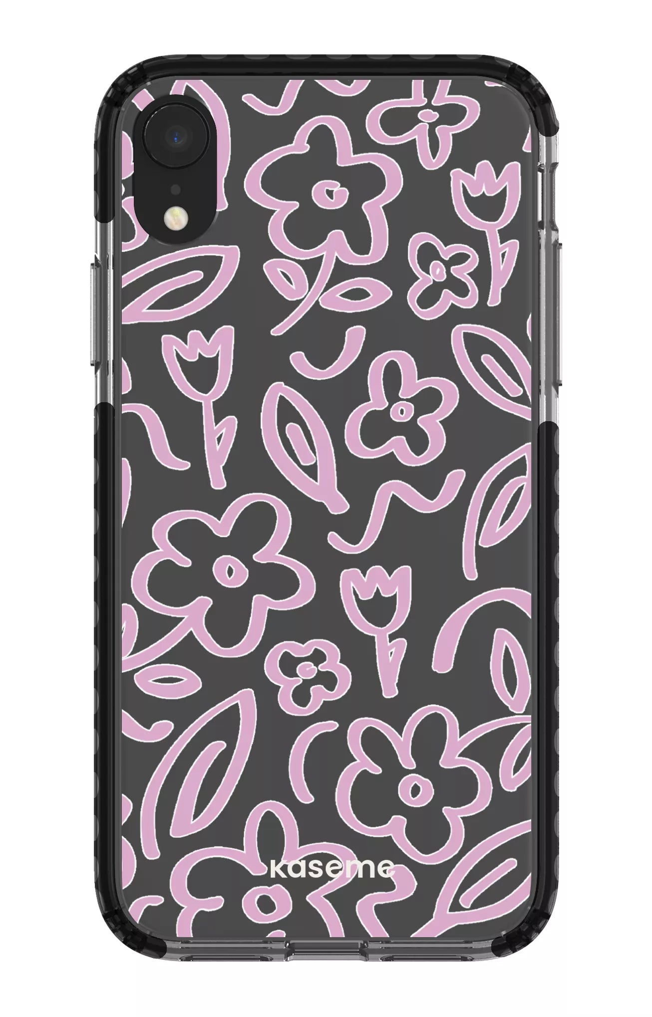 iPhone XR Clear Case - Black Brooklyn pink Clear Case -