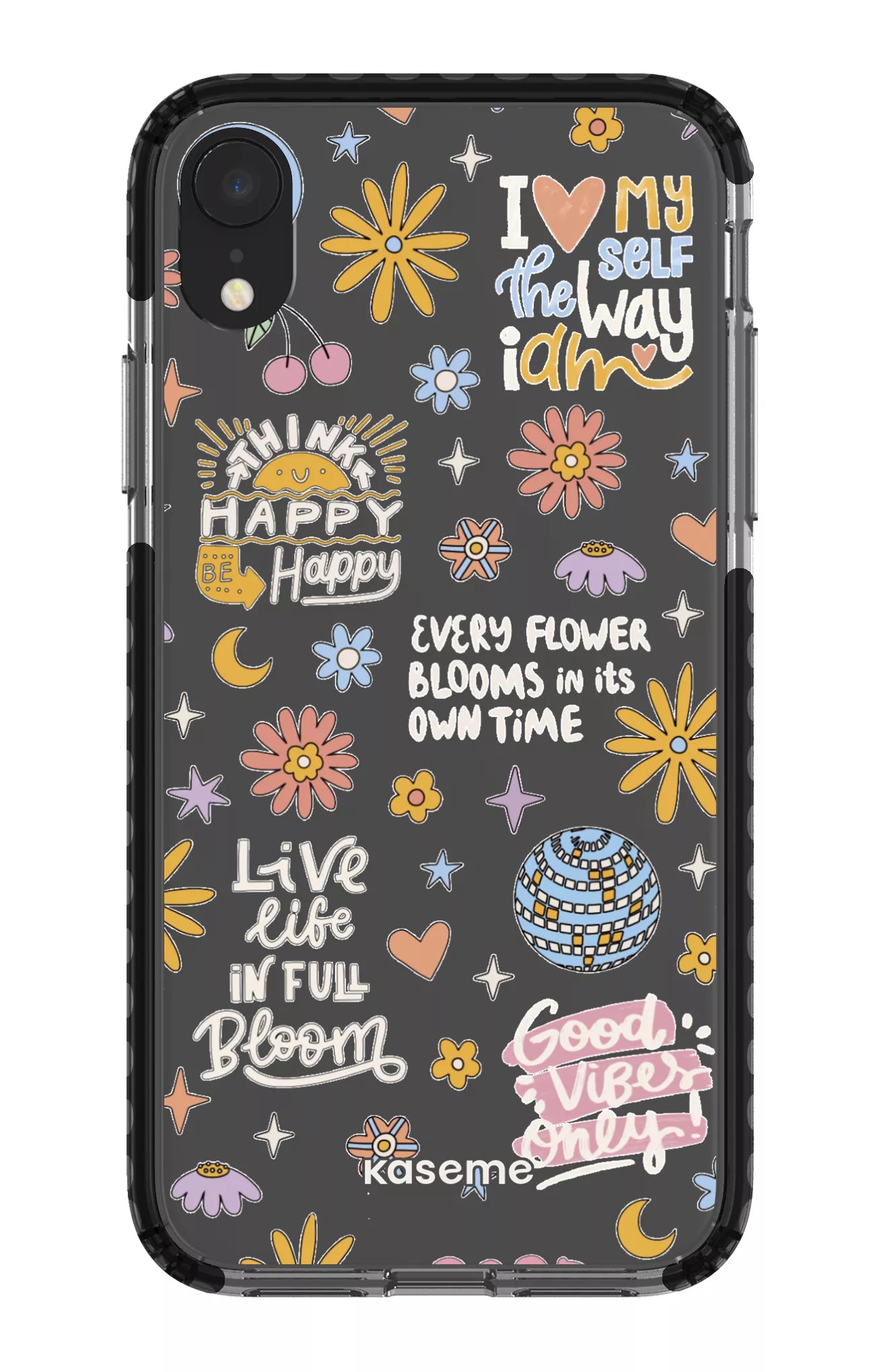 iPhone XR Clear Case - Black Candid Clear Case -