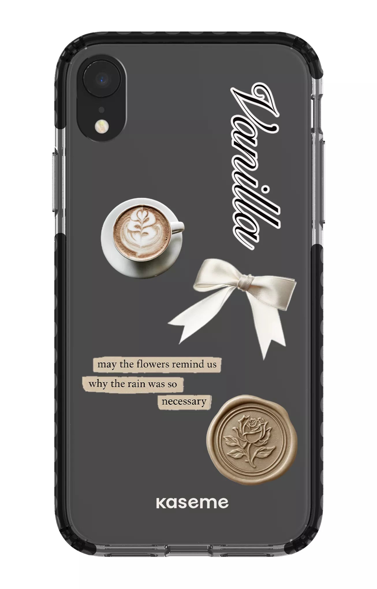 iPhone XR Clear Case - Black Cashmere Clear Case -