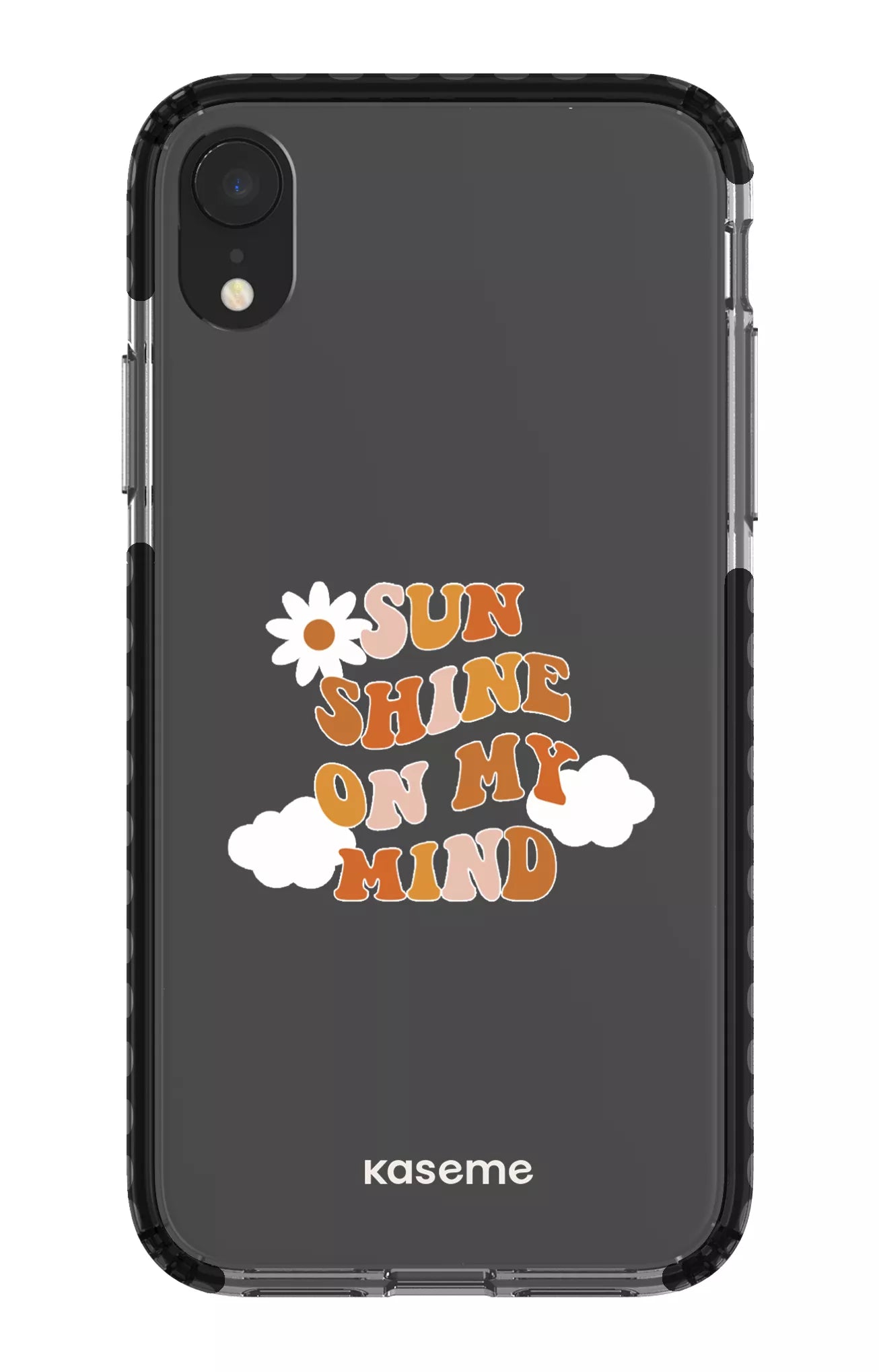 iPhone XR Clear Case - Black Cheerful Clear Case -