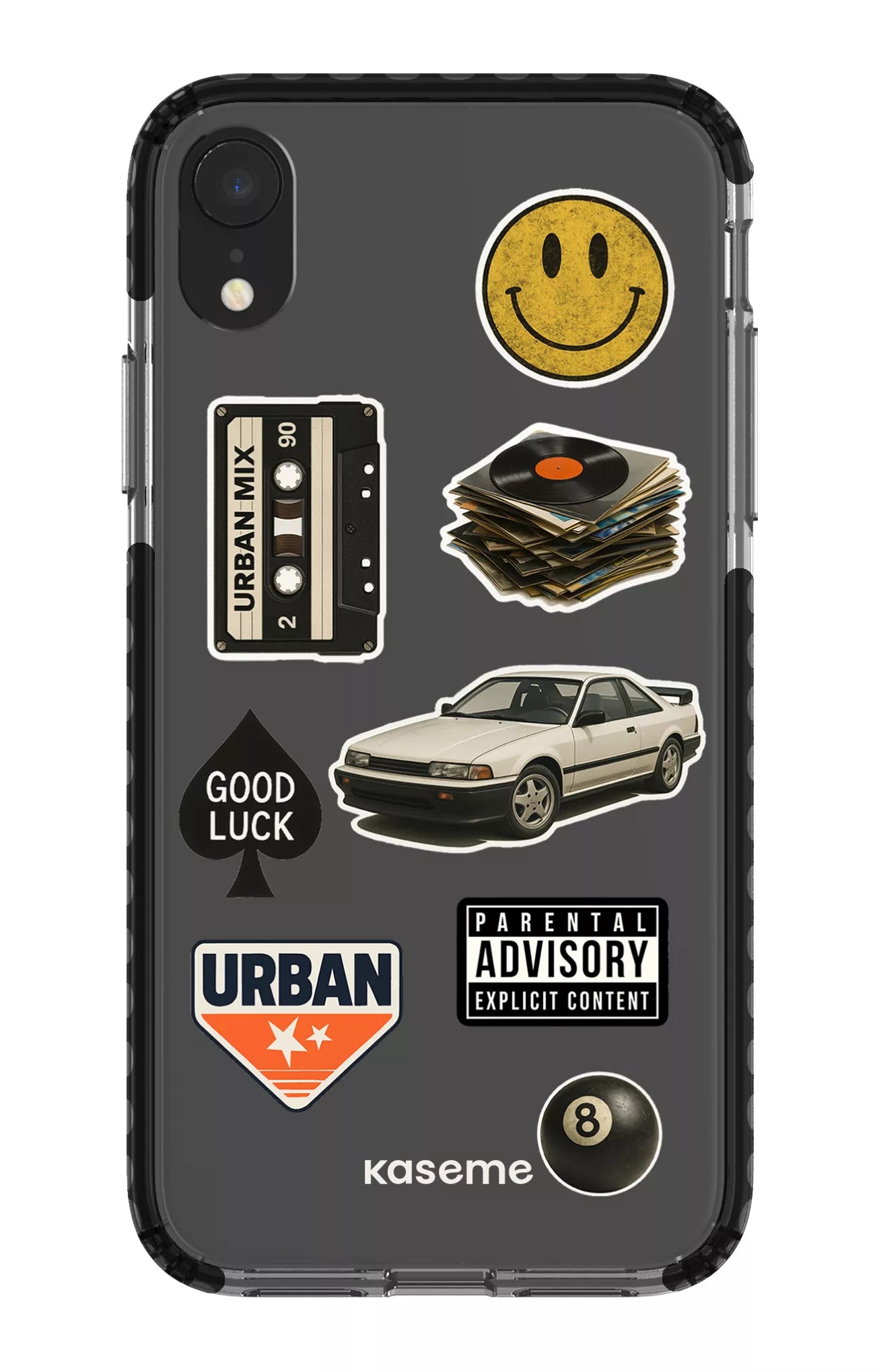 iPhone XR Clear Case - Black Downtown Clear Case -