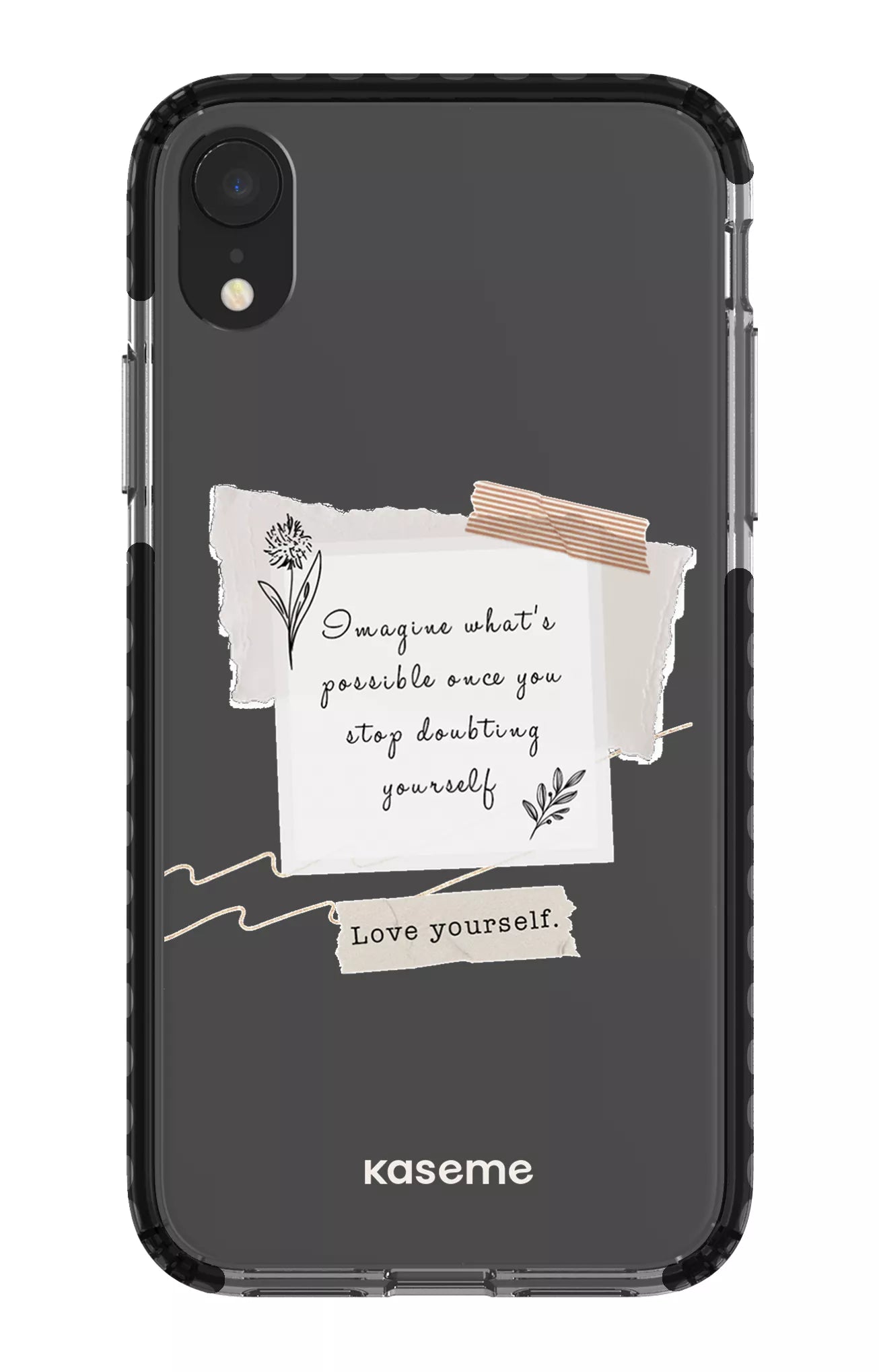 iPhone XR Clear Case - Black Faith Clear Case -