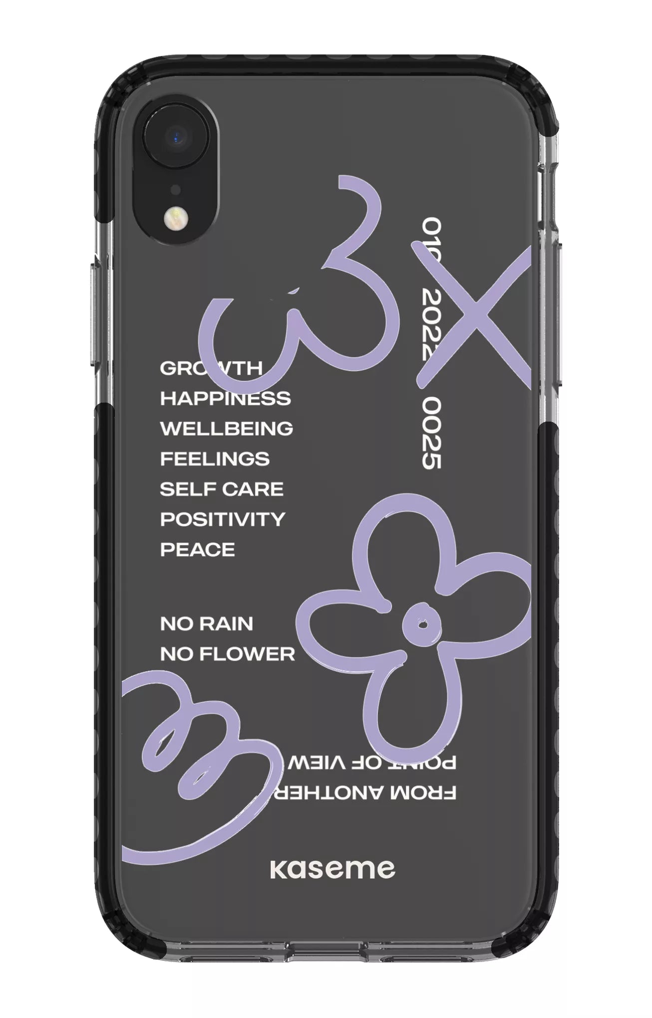 iPhone XR Clear Case - Black Feelings purple Clear Case -