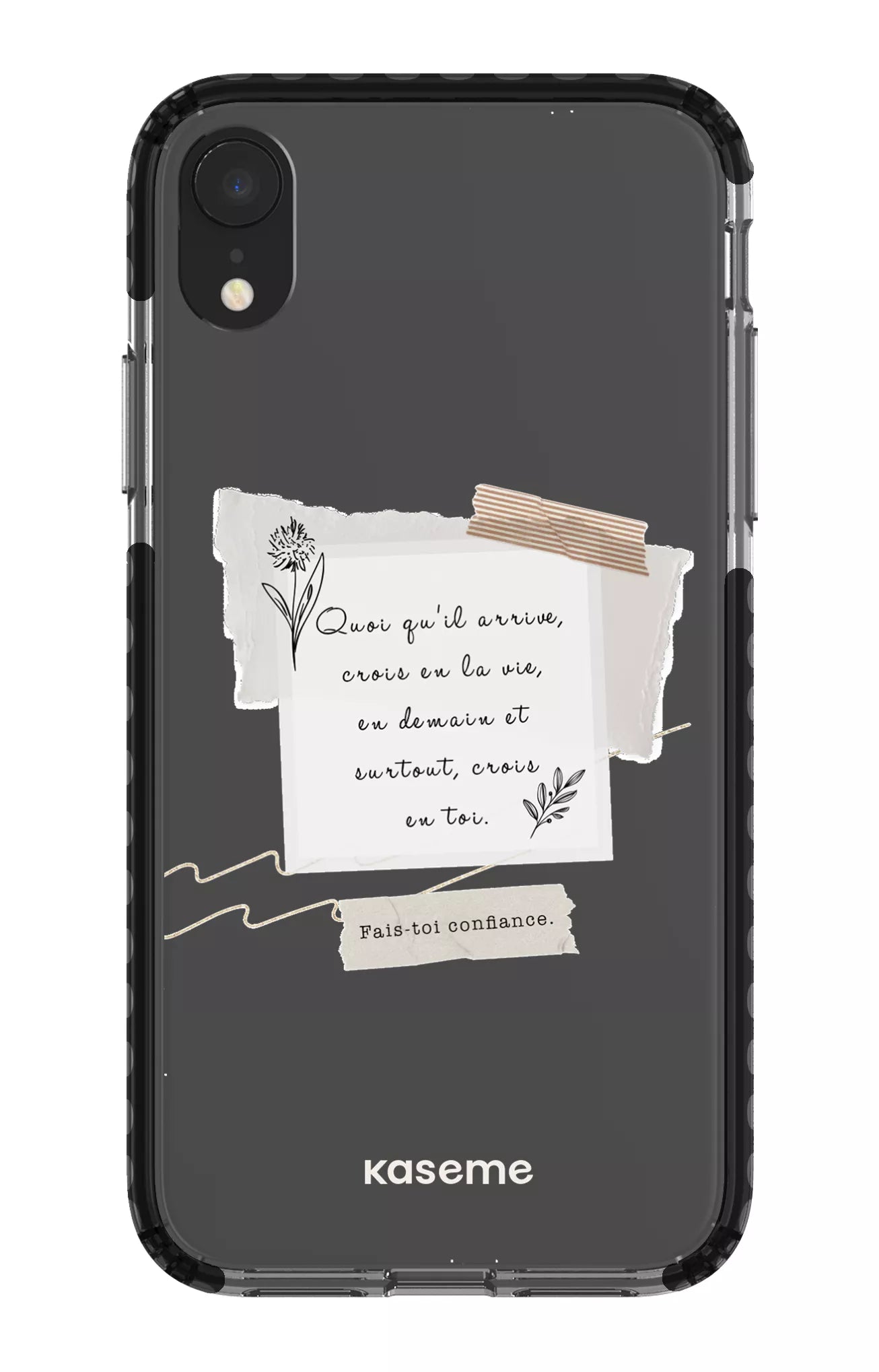 iPhone XR Clear Case - Black Foi Clear Case -