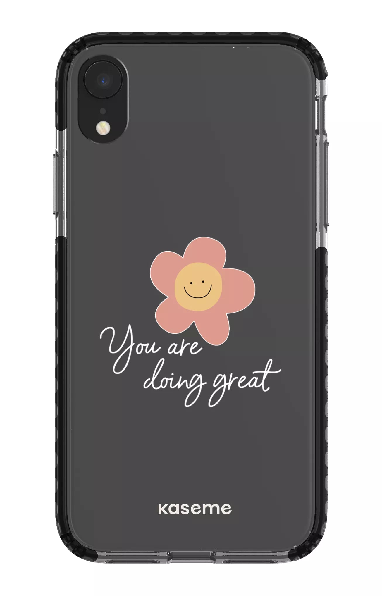 iPhone XR Clear Case - Black Keep going Clear Case -