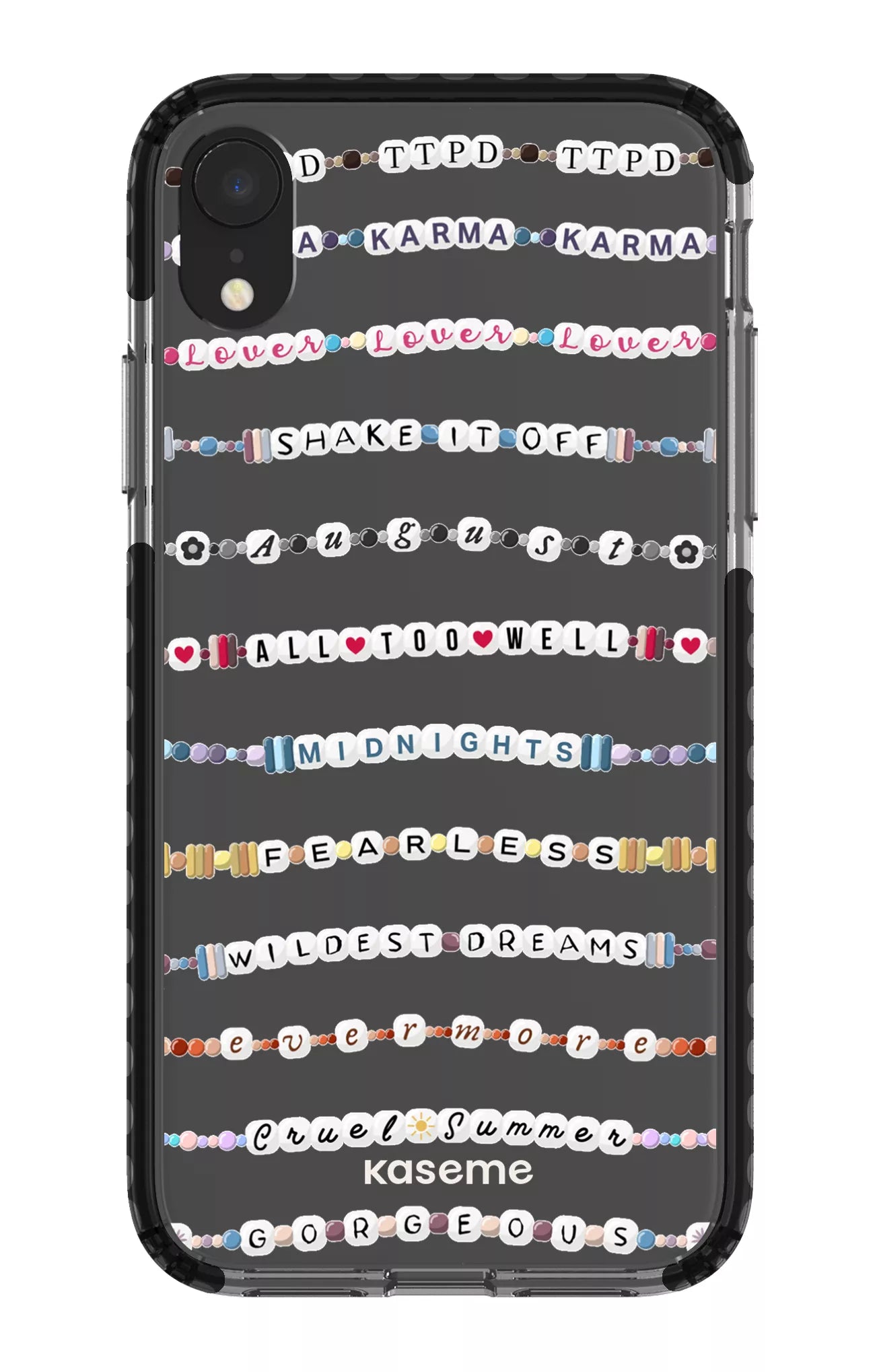 iPhone XR Clear Case - Black Love Story Clear Case -