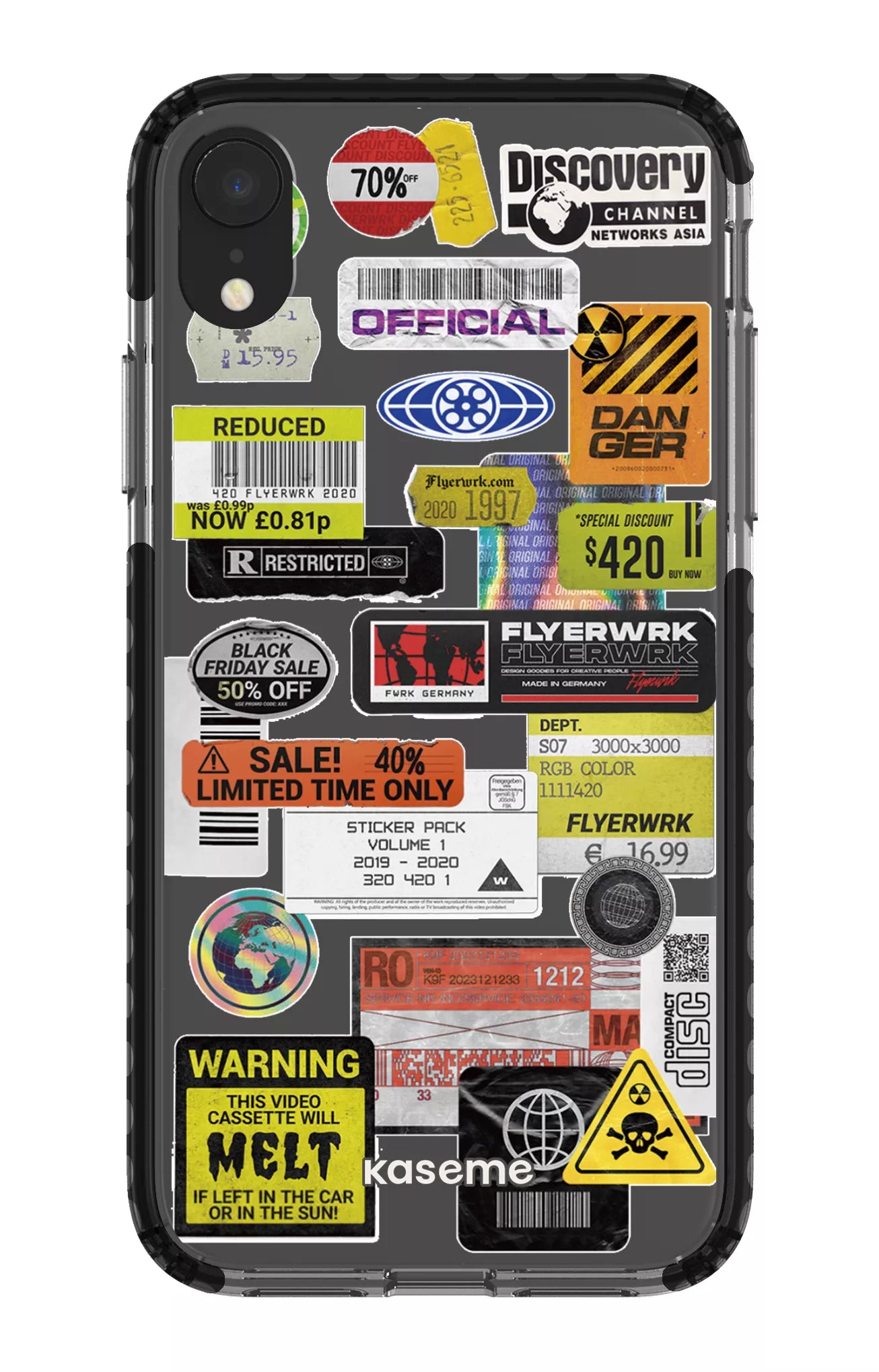 iPhone XR Clear Case - Black Melt Clear Case -