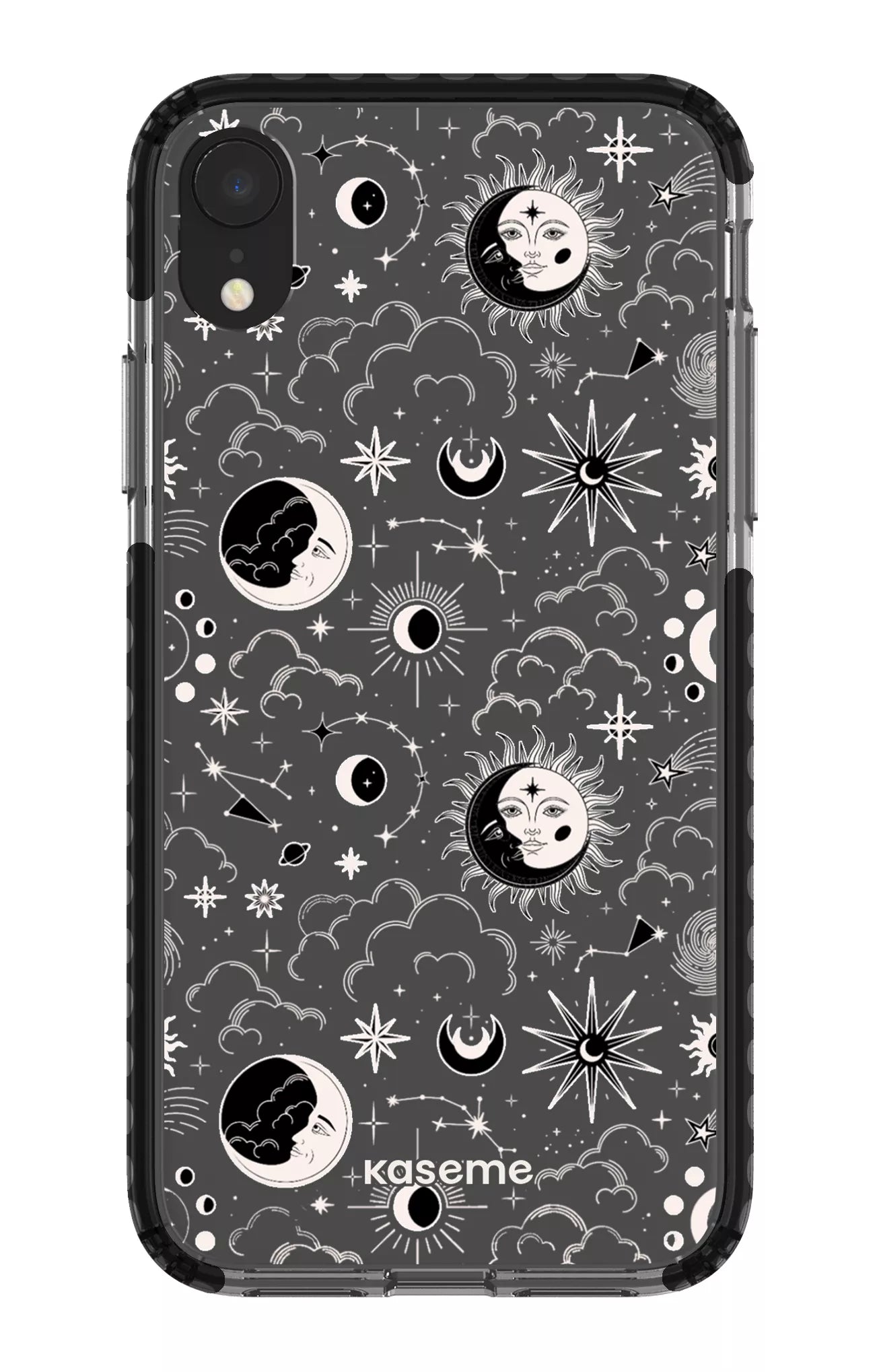 iPhone XR Clear Case - Black Milky Way White Clear Case -