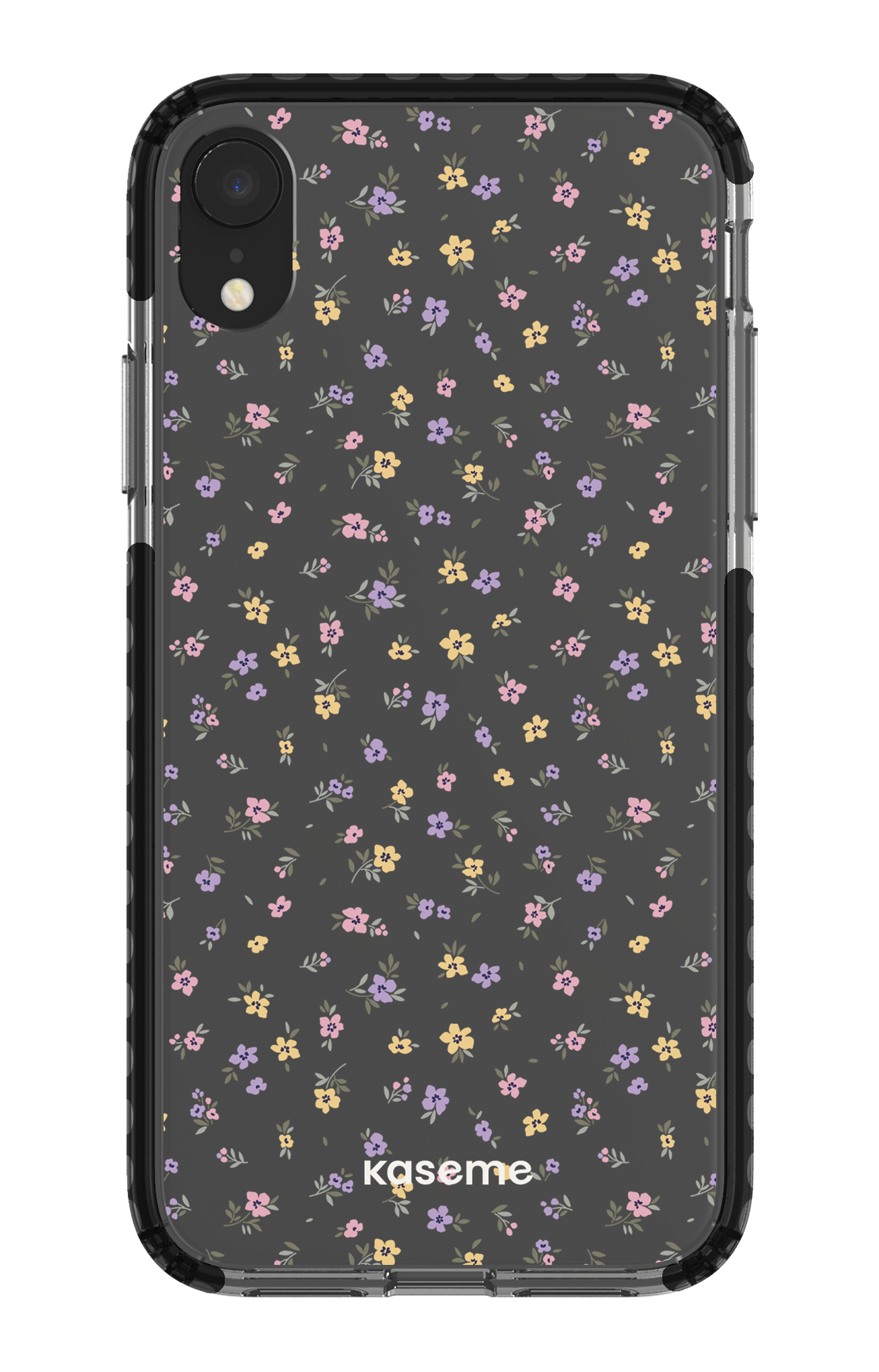 iPhone XR Clear Case - Black Porcelain Blossom Clear Case -
