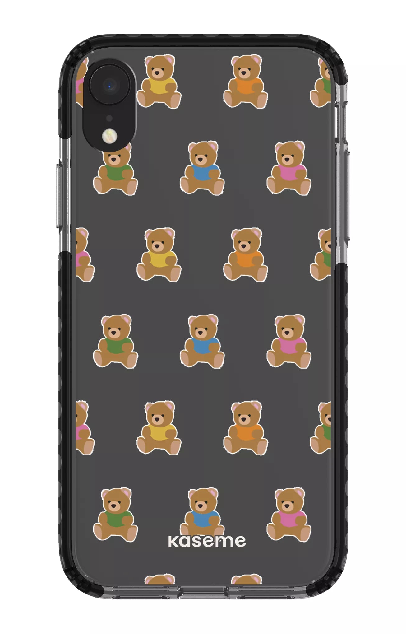 iPhone XR Clear Case - Black Teddy Clear Case -