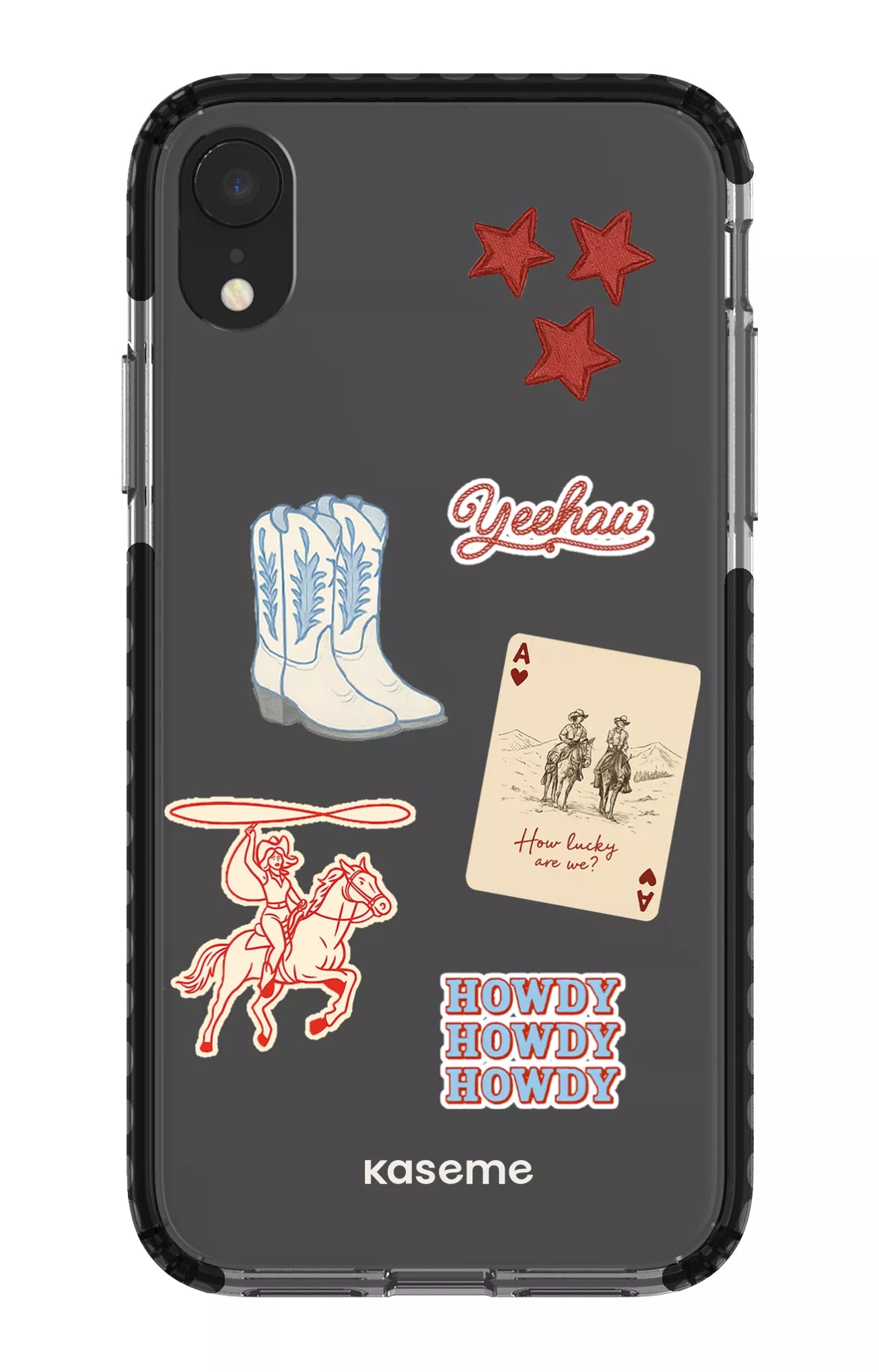 iPhone XR Clear Case - Black Yeehaw Clear Case -