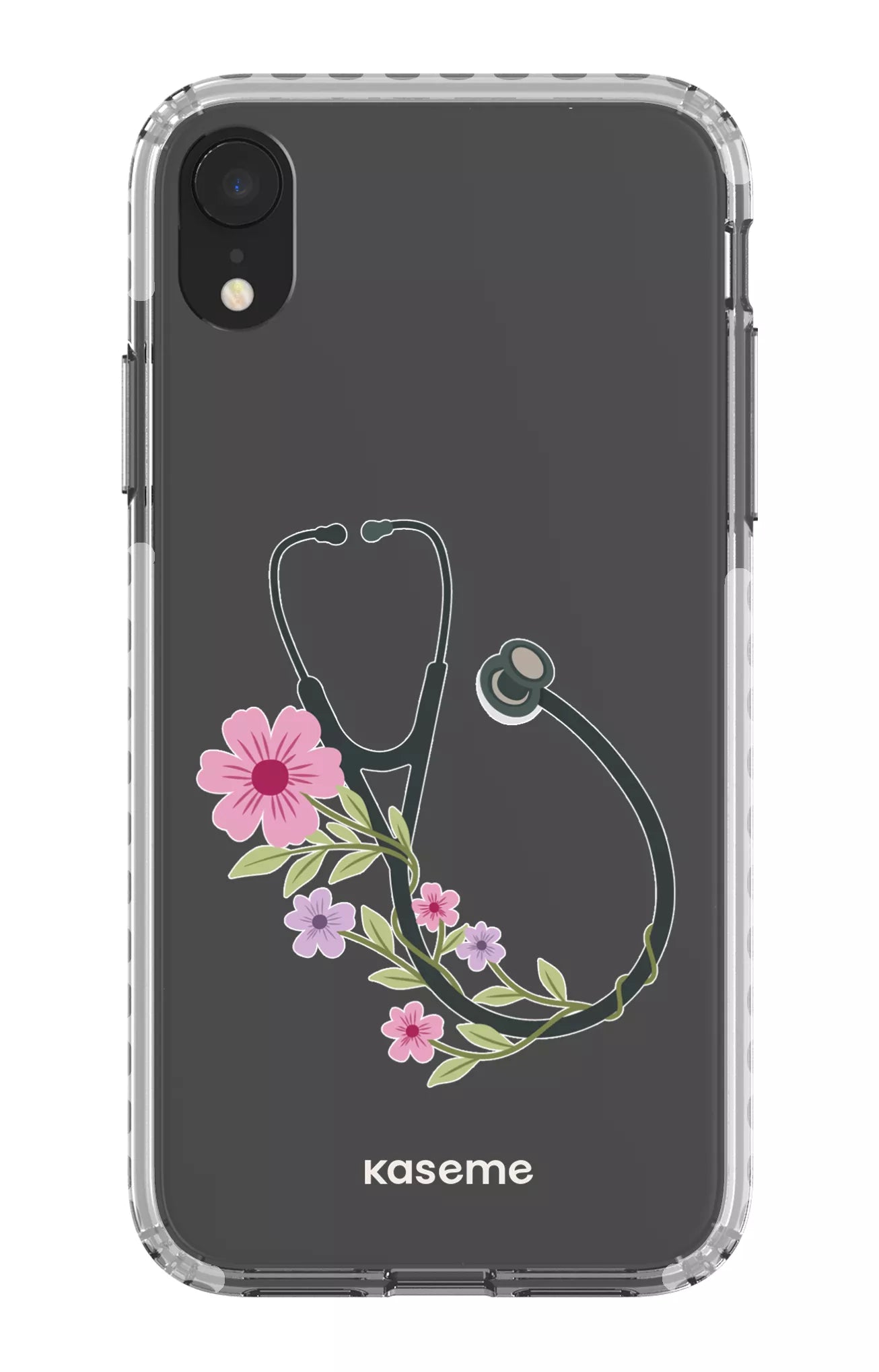 iPhone XR Clear Case - White Blossom Beat Clear Case -