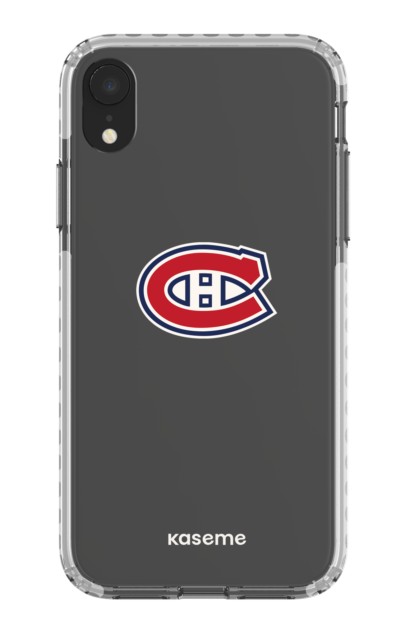 iPhone XR Clear Case - White Canadiens Logo Clear -