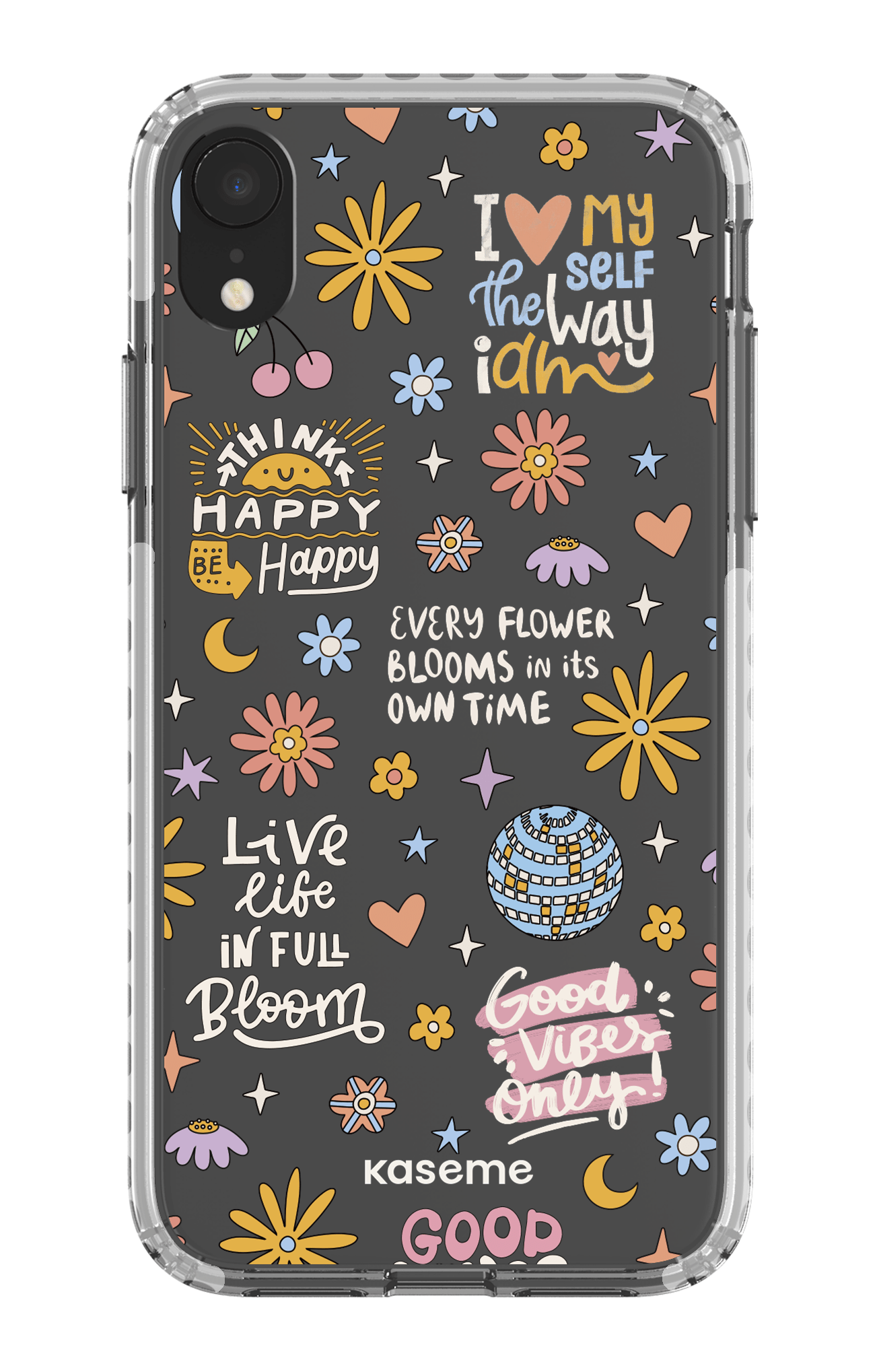 iPhone XR Clear Case - White Candid Clear Case -