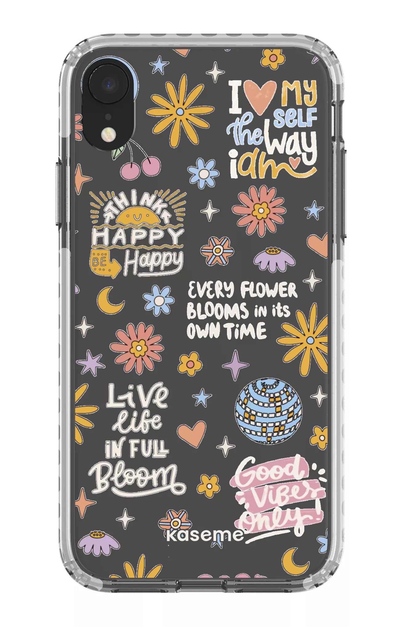 iPhone XR Clear Case - White Candid Clear Case -