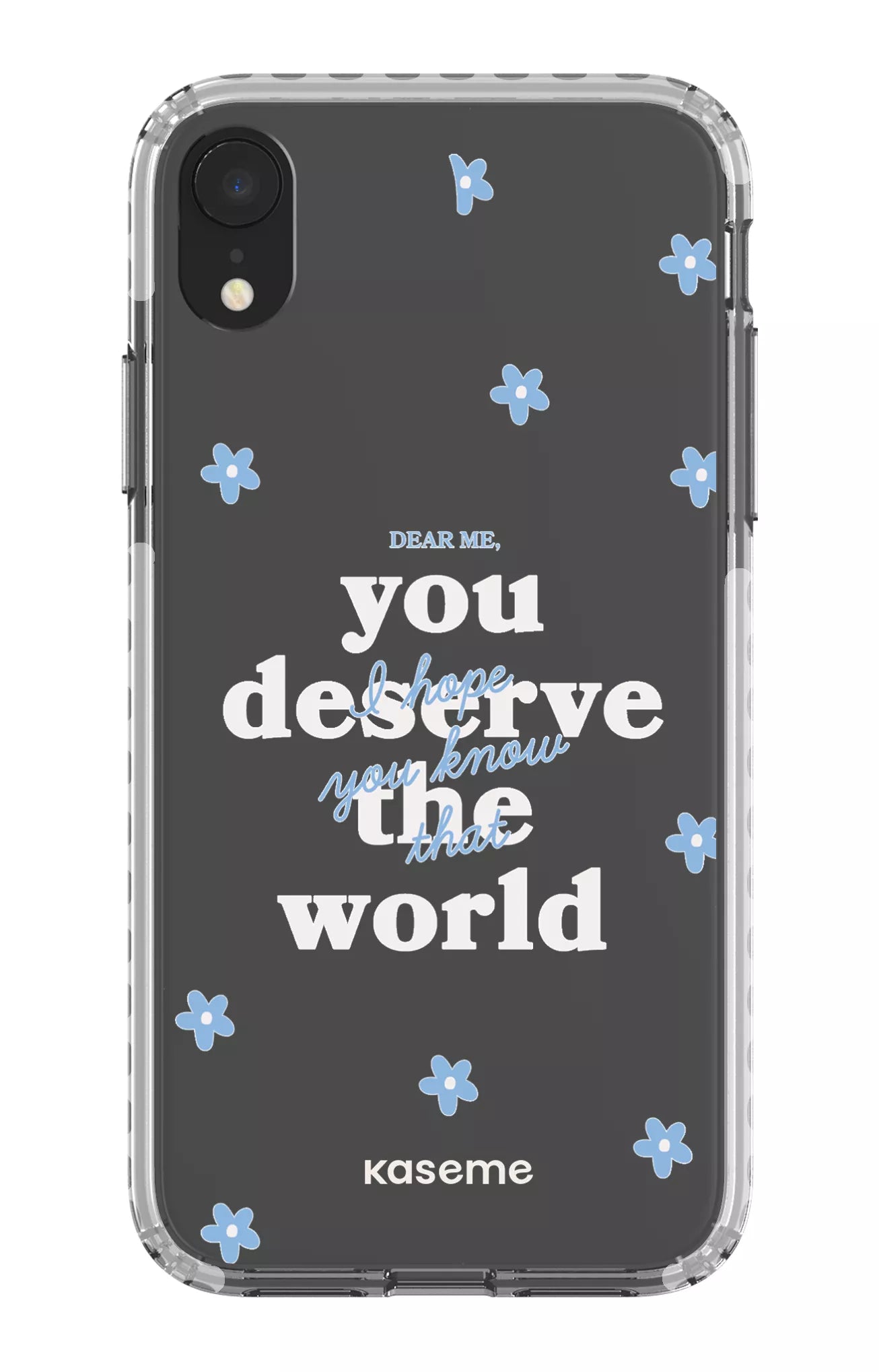 iPhone XR Clear Case - White Dear Me Clear Case -