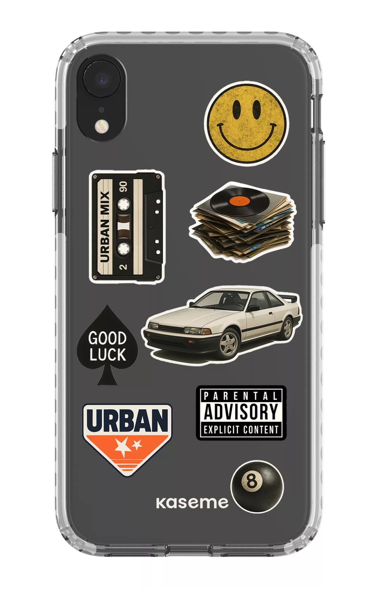 iPhone XR Clear Case - White Downtown Clear Case -