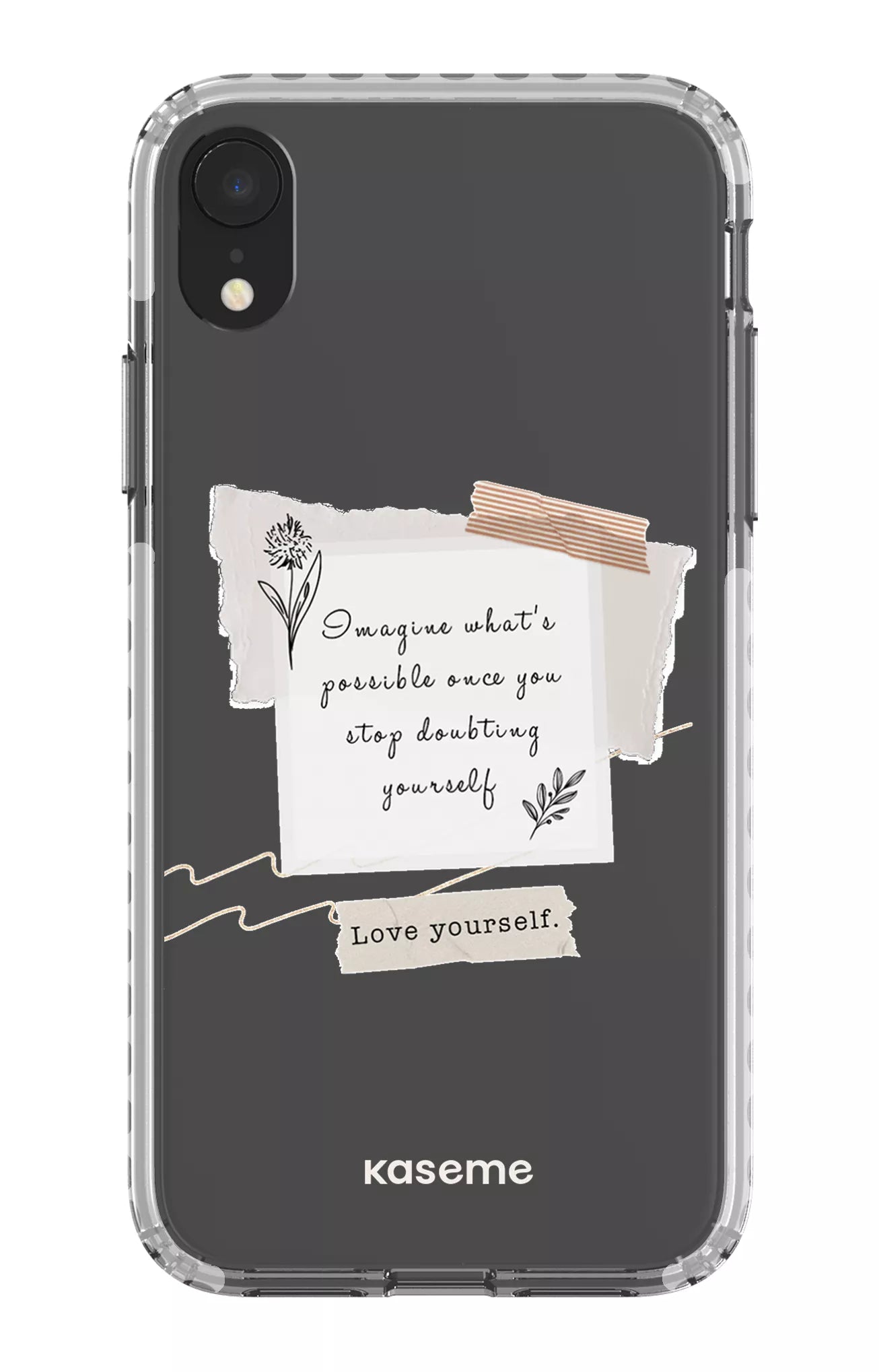 iPhone XR Clear Case - White Faith Clear Case -