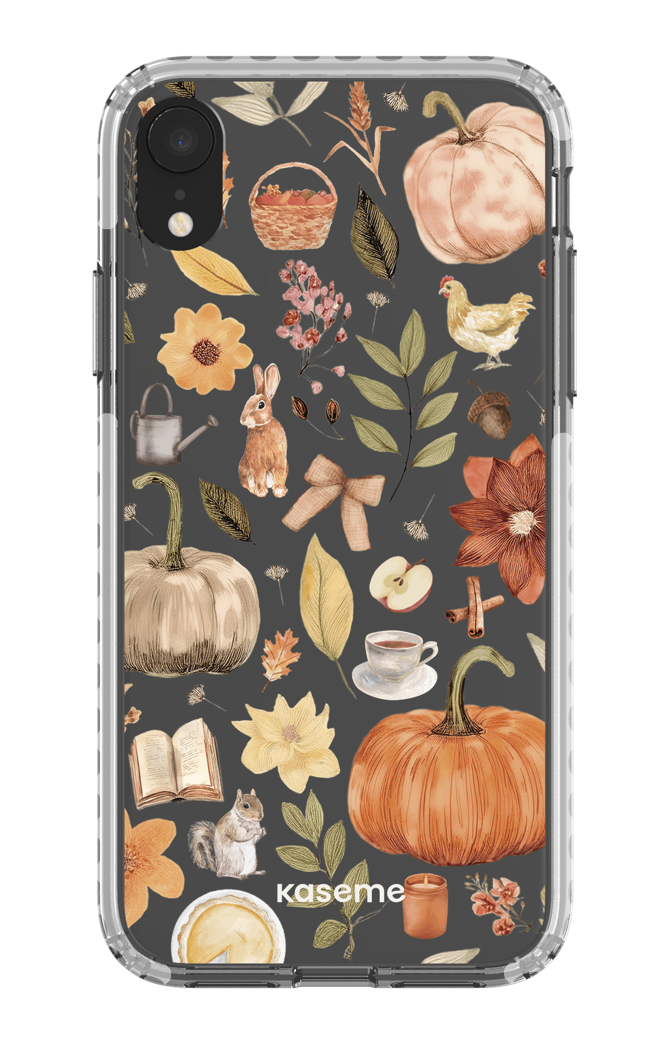 iPhone XR Clear Case - White Harvest Hues Clear Case -